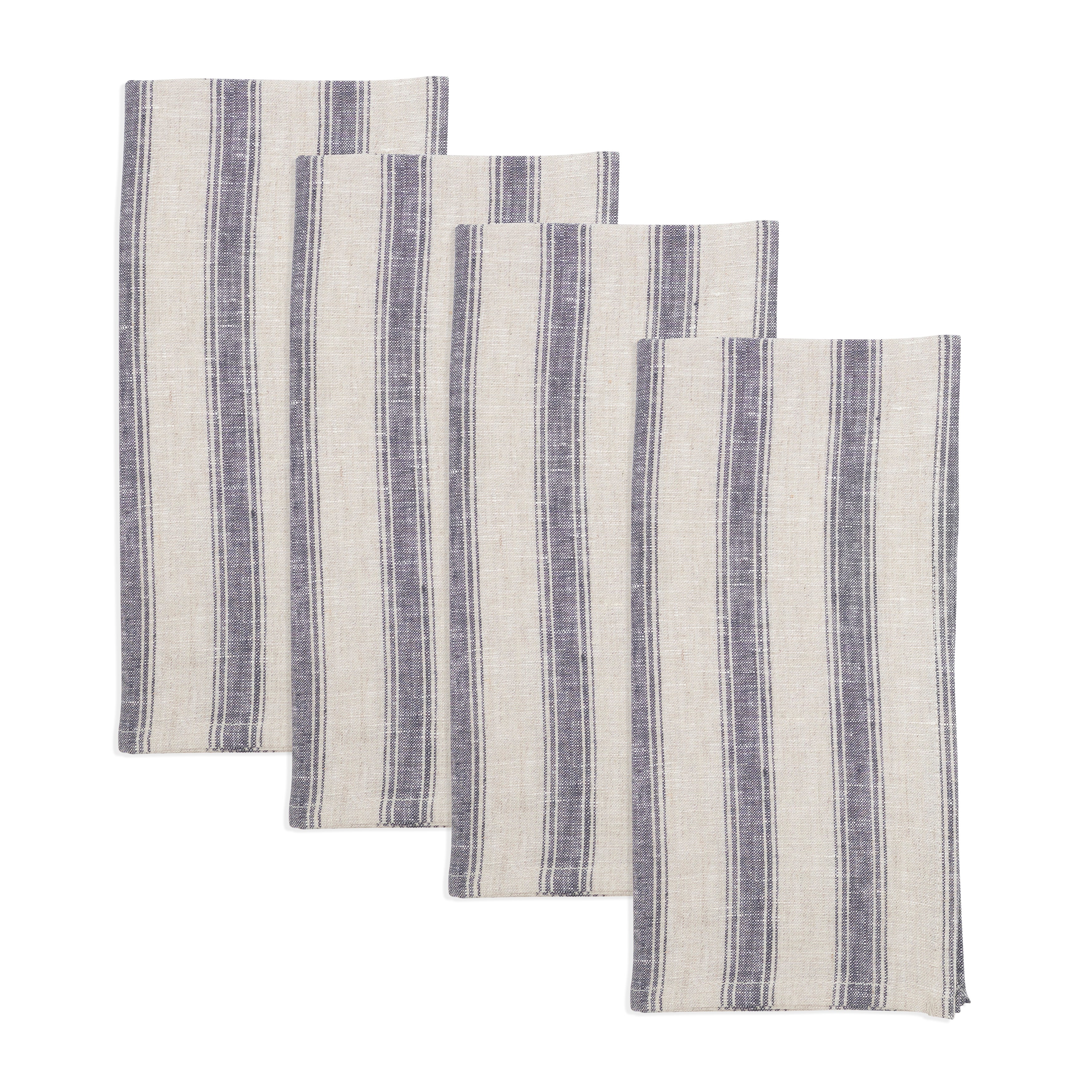 Classic Striped Pure Linen Napkin, Set of 4