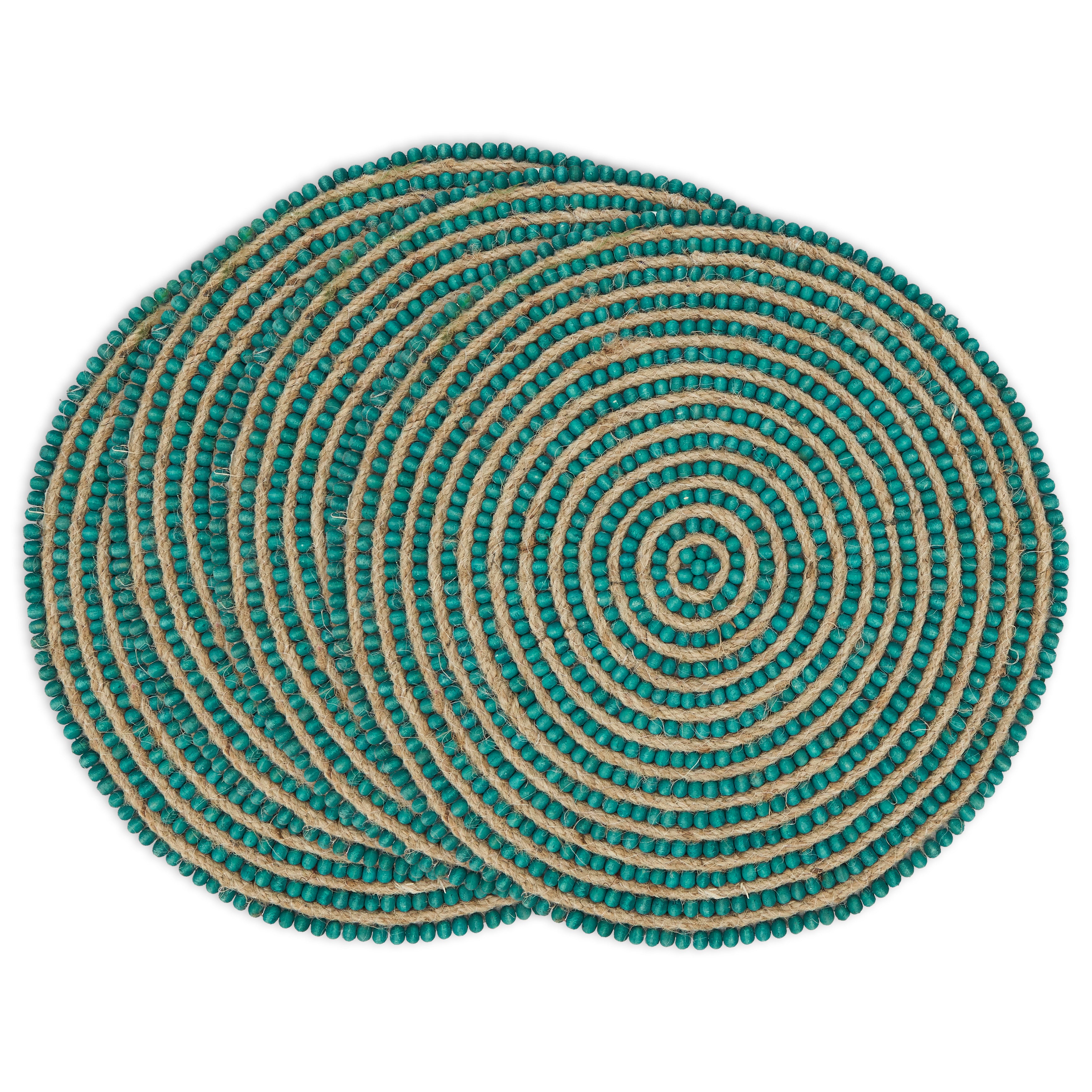 Beaded Spiral Swirl Placemat, Set of 4