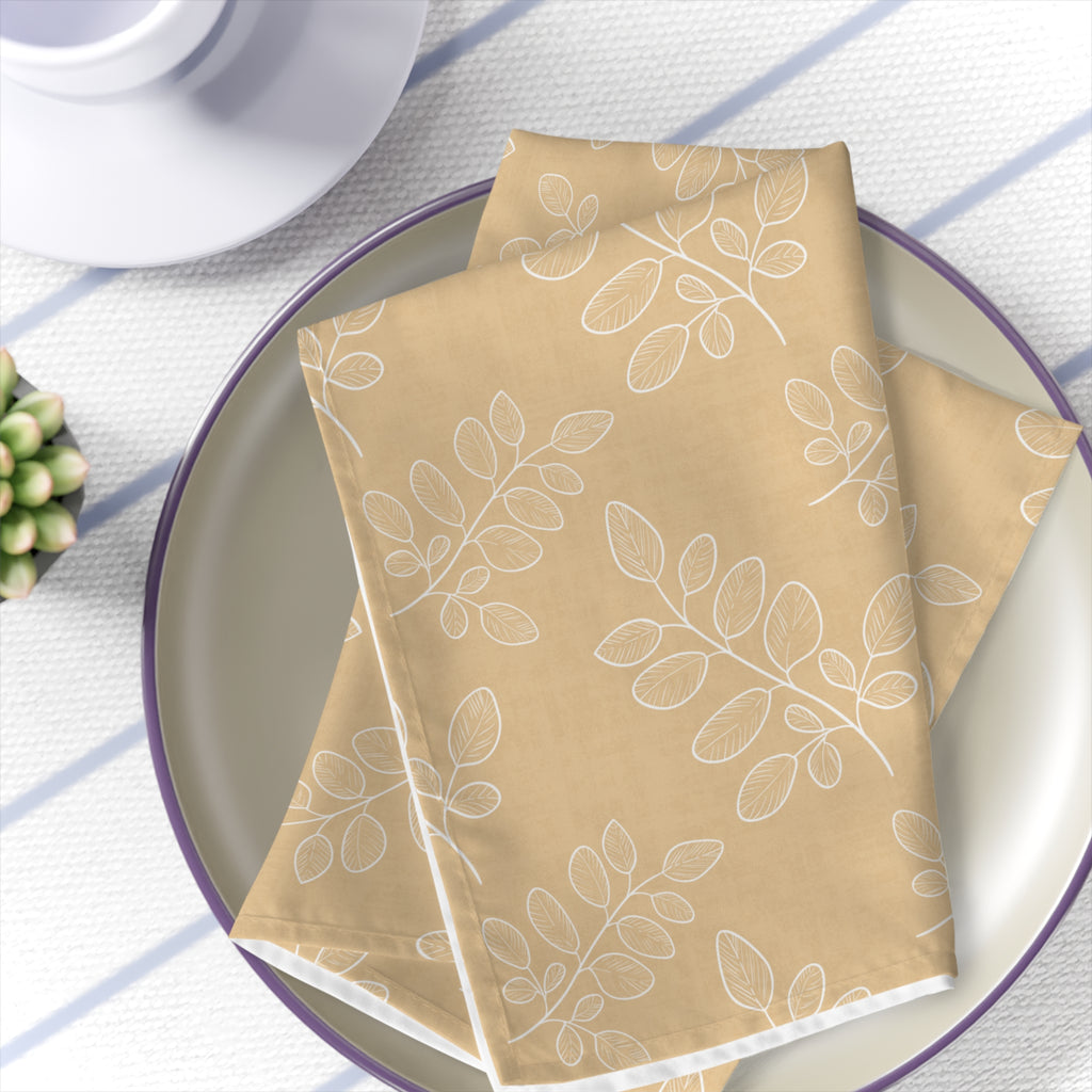 Floral-Stems-Ochre-Napkins,-Set-of-4-Accessories