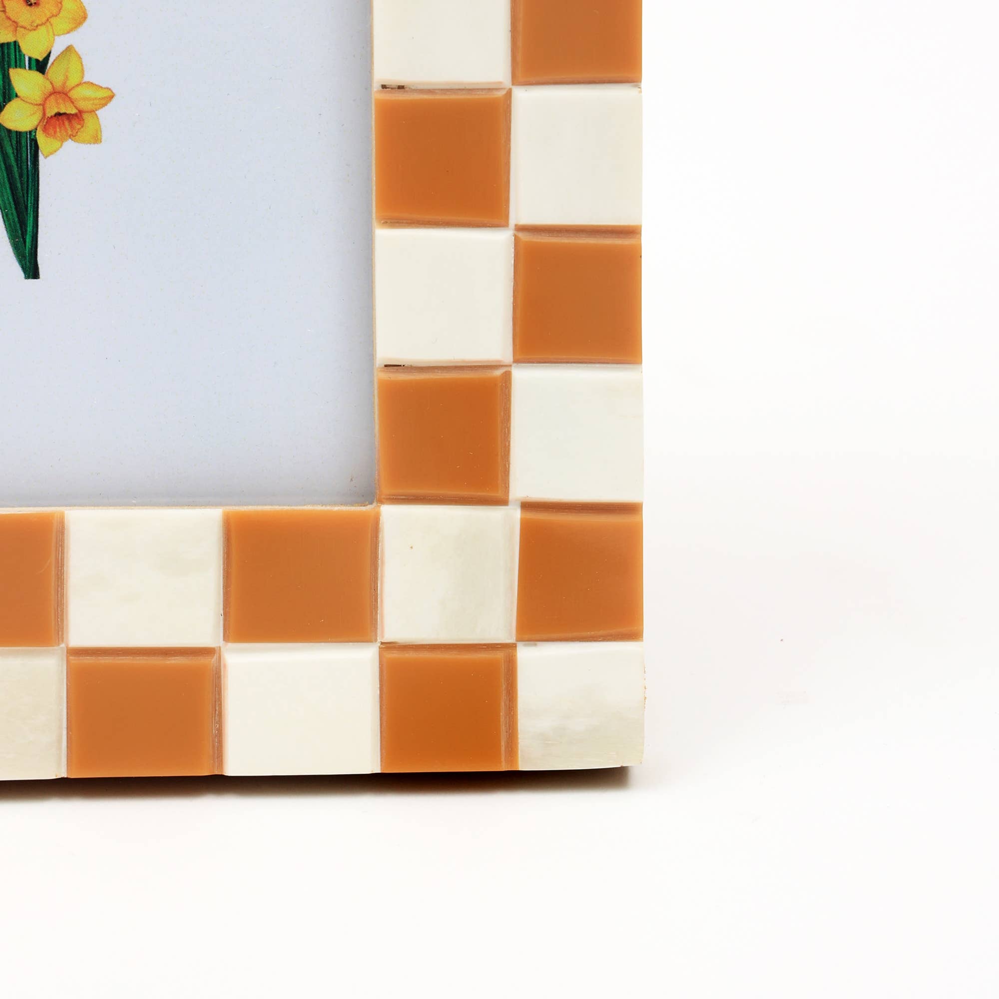 Handcrafted Cheery Check Pattern Photo Frame, 4x6