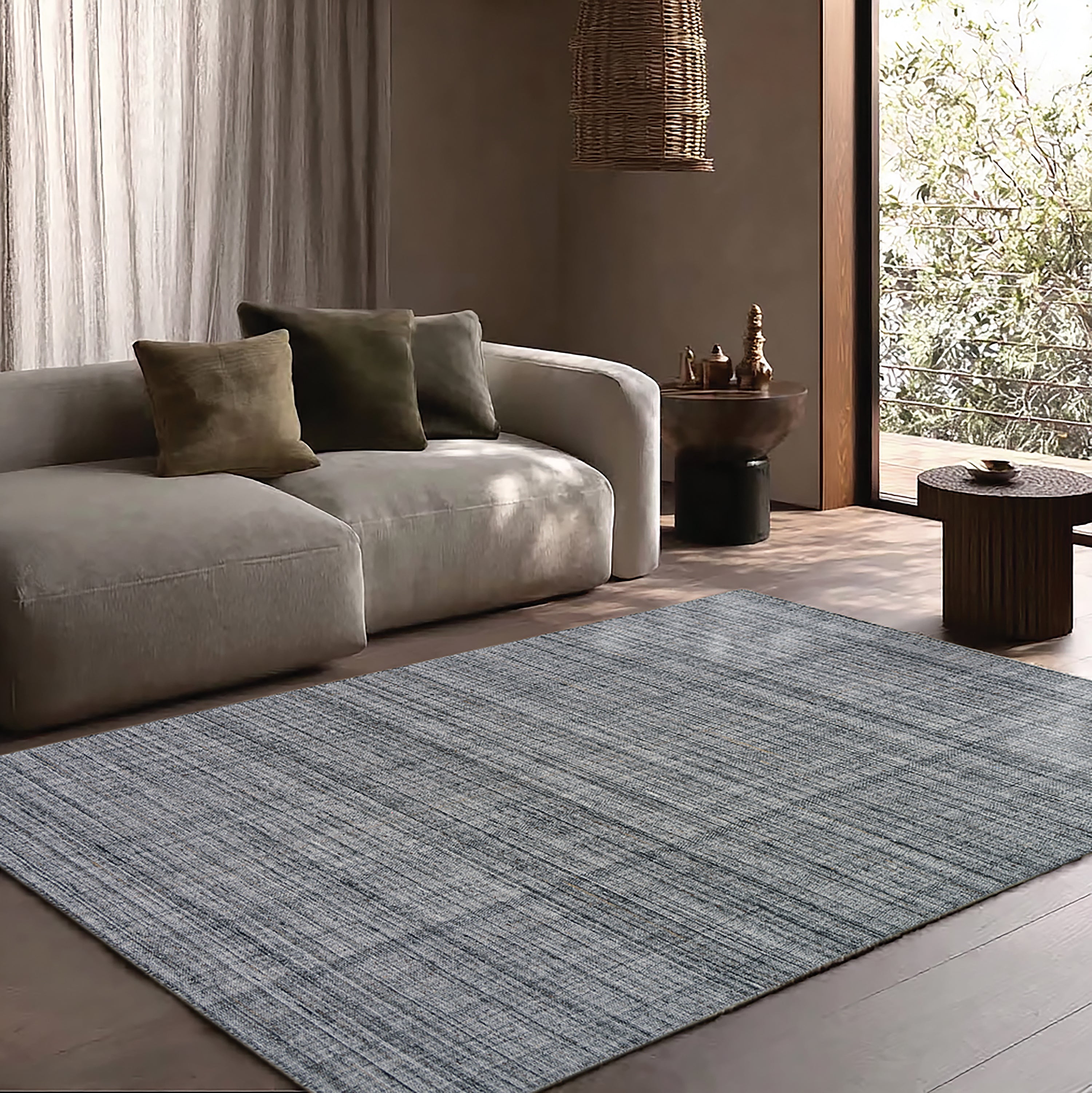 Coy Hand-Woven Stripe Indoor/Outdoor Area Rug