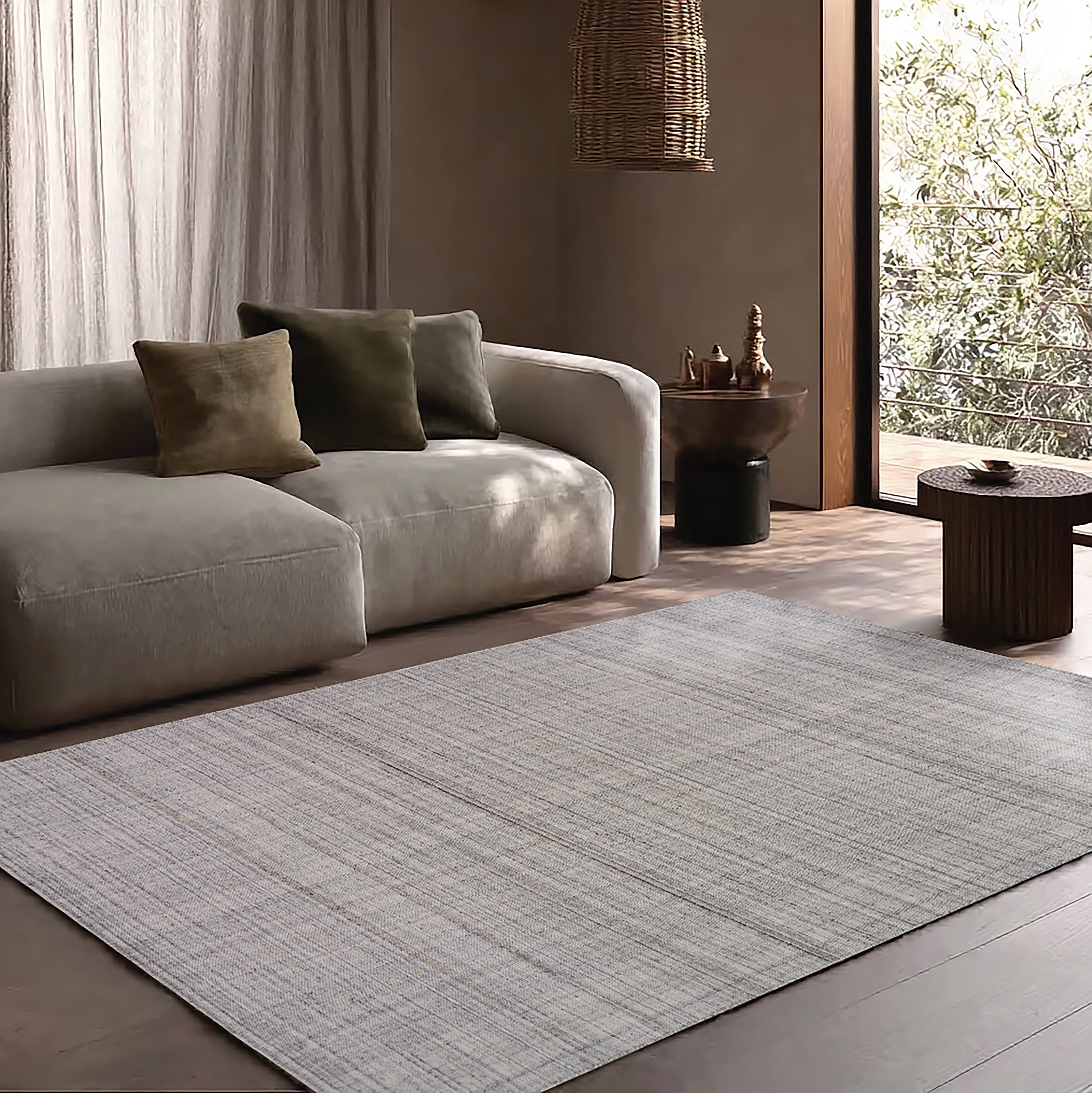 Coy Hand-Woven Stripe Indoor/Outdoor Area Rug