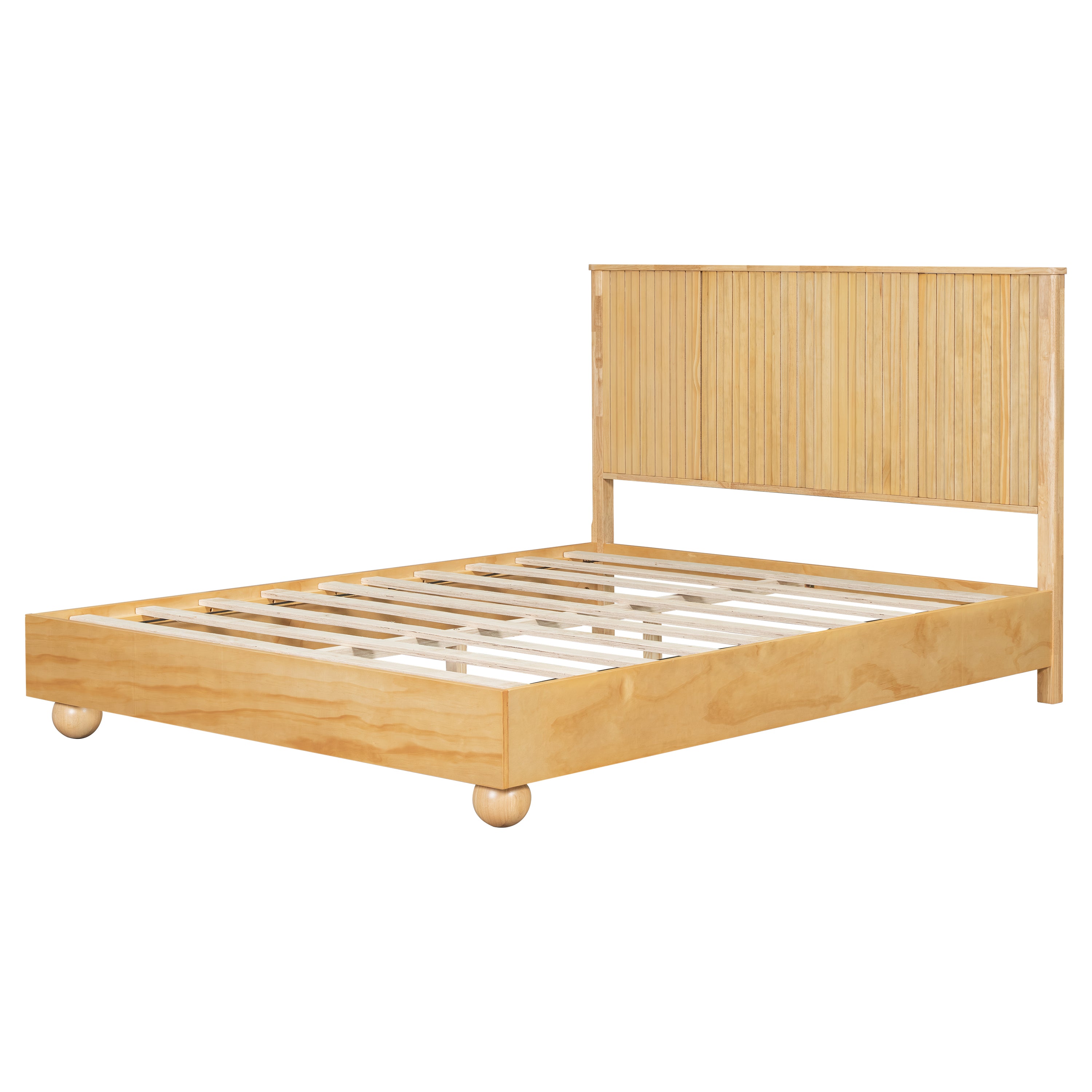 Bed Frame With Reeded Headboard