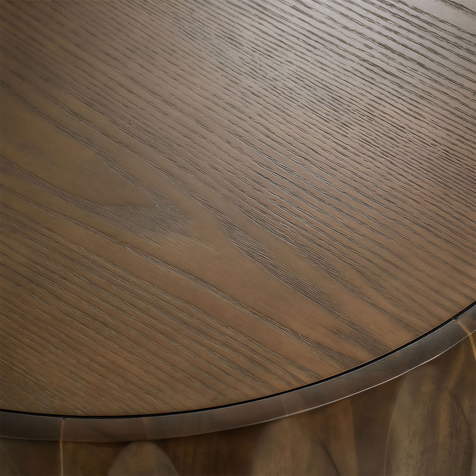 Round Solid Wood Carved Coffee Table
