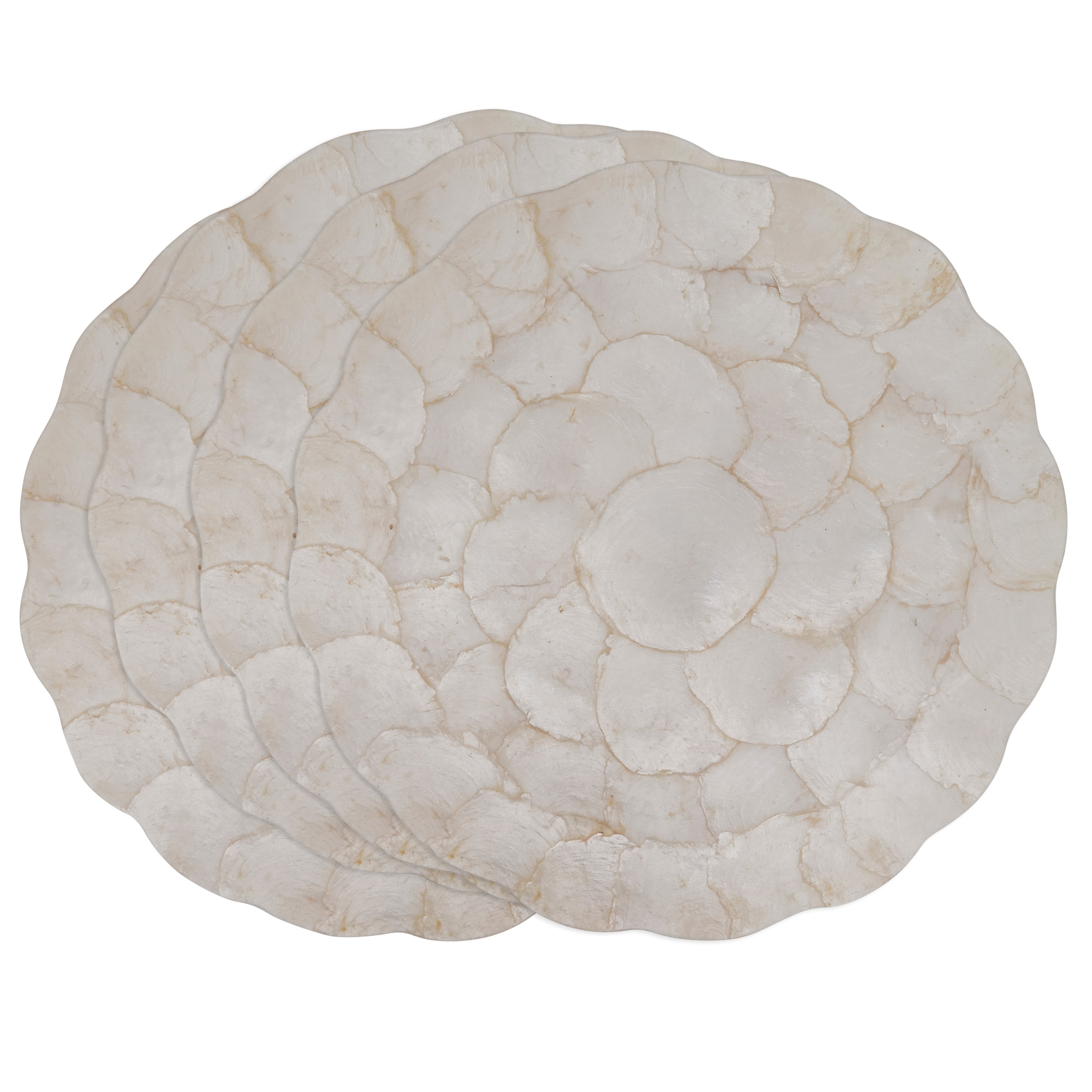 Scalloped Capiz Placemat, Set of 4