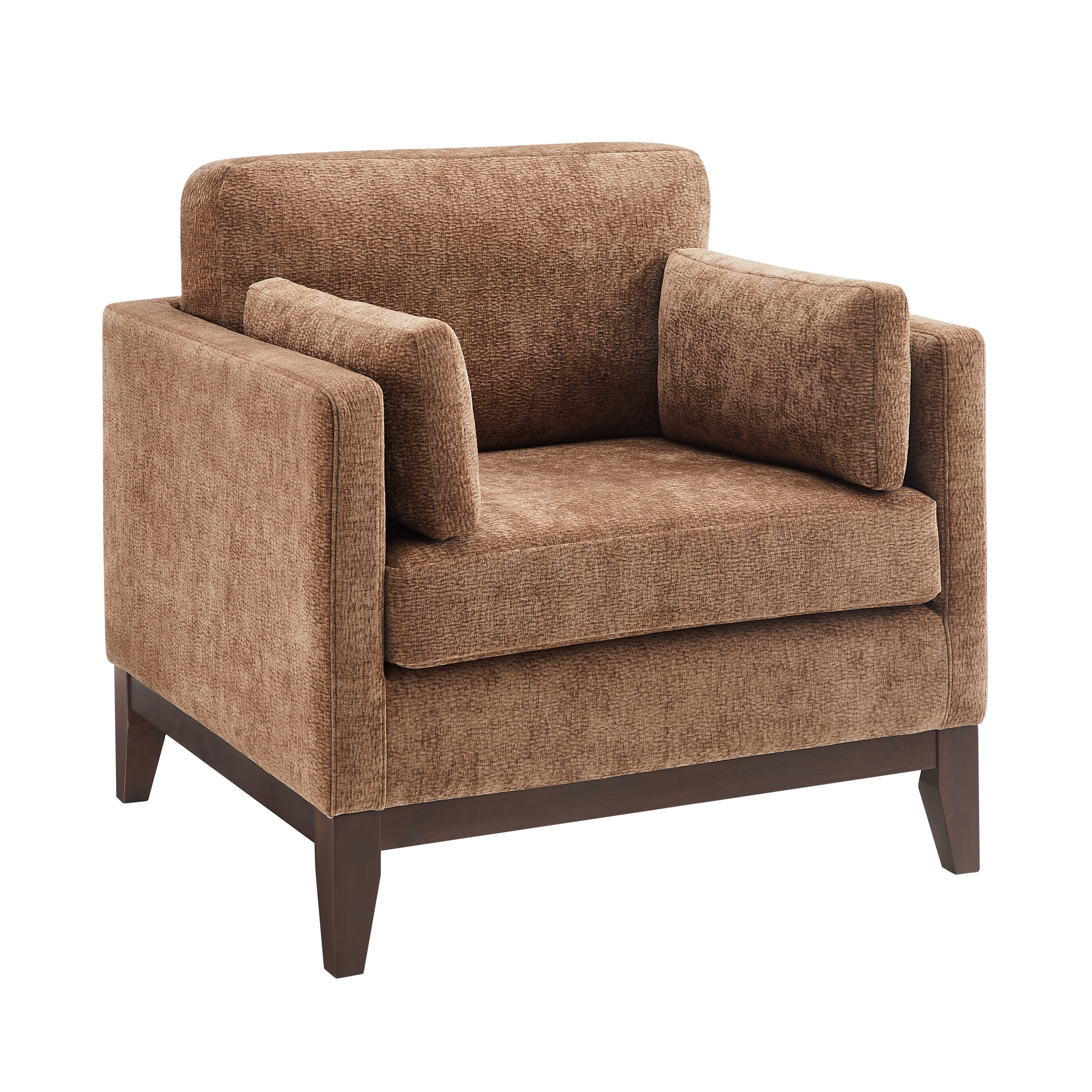 Chios Modern Arm Chair with Walnut Frame