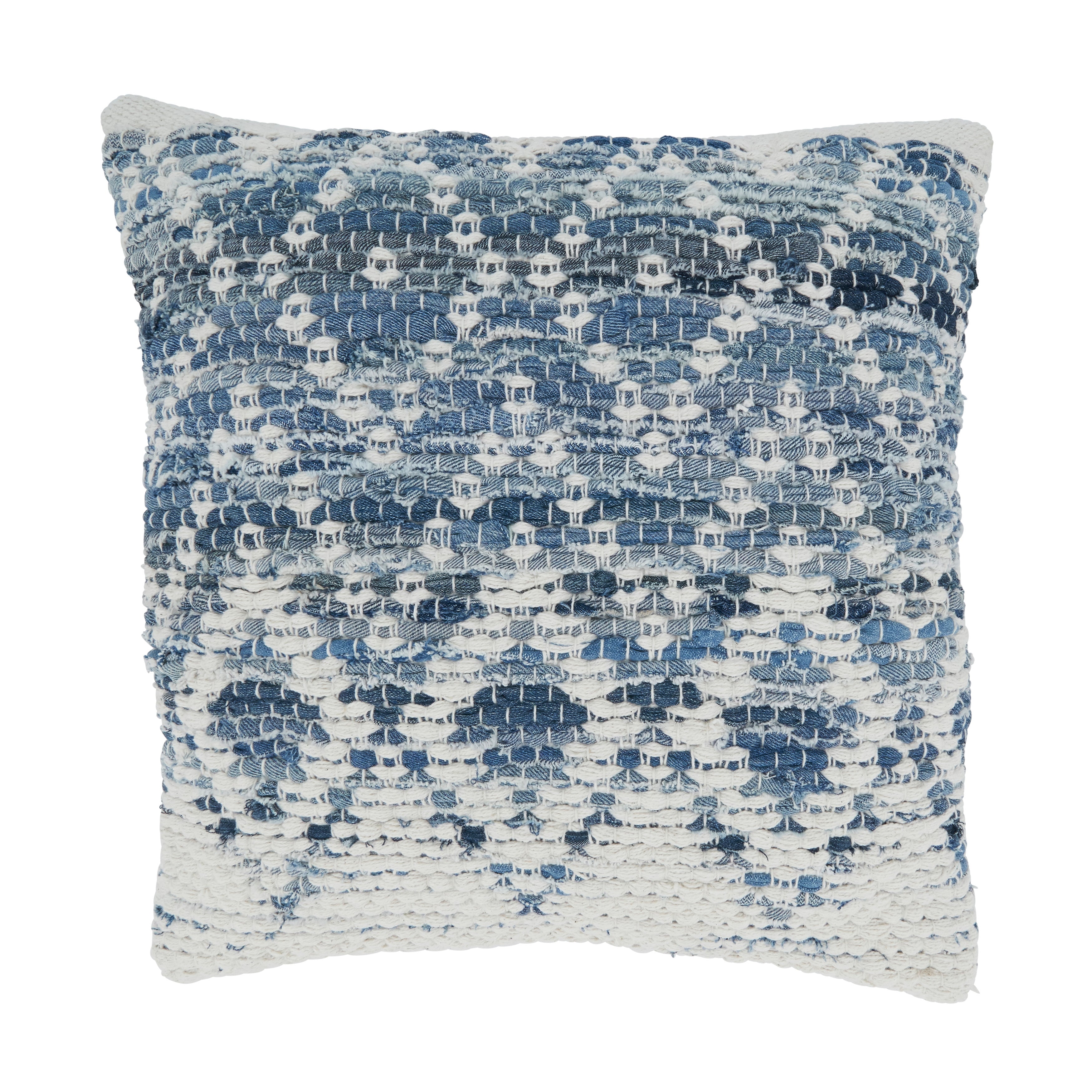 Diamond Chindi Poly Filled Throw Pillow