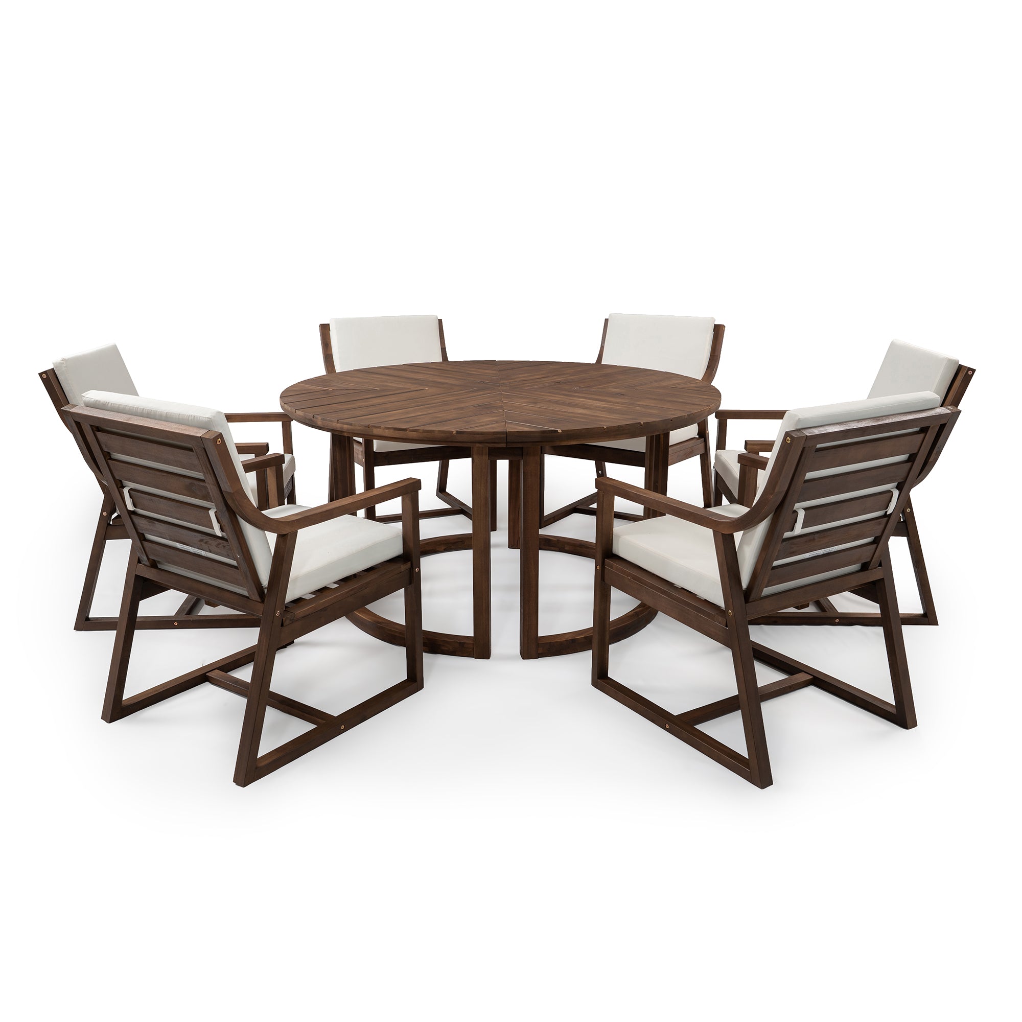 TREXM Patio Dining Table Set for 6