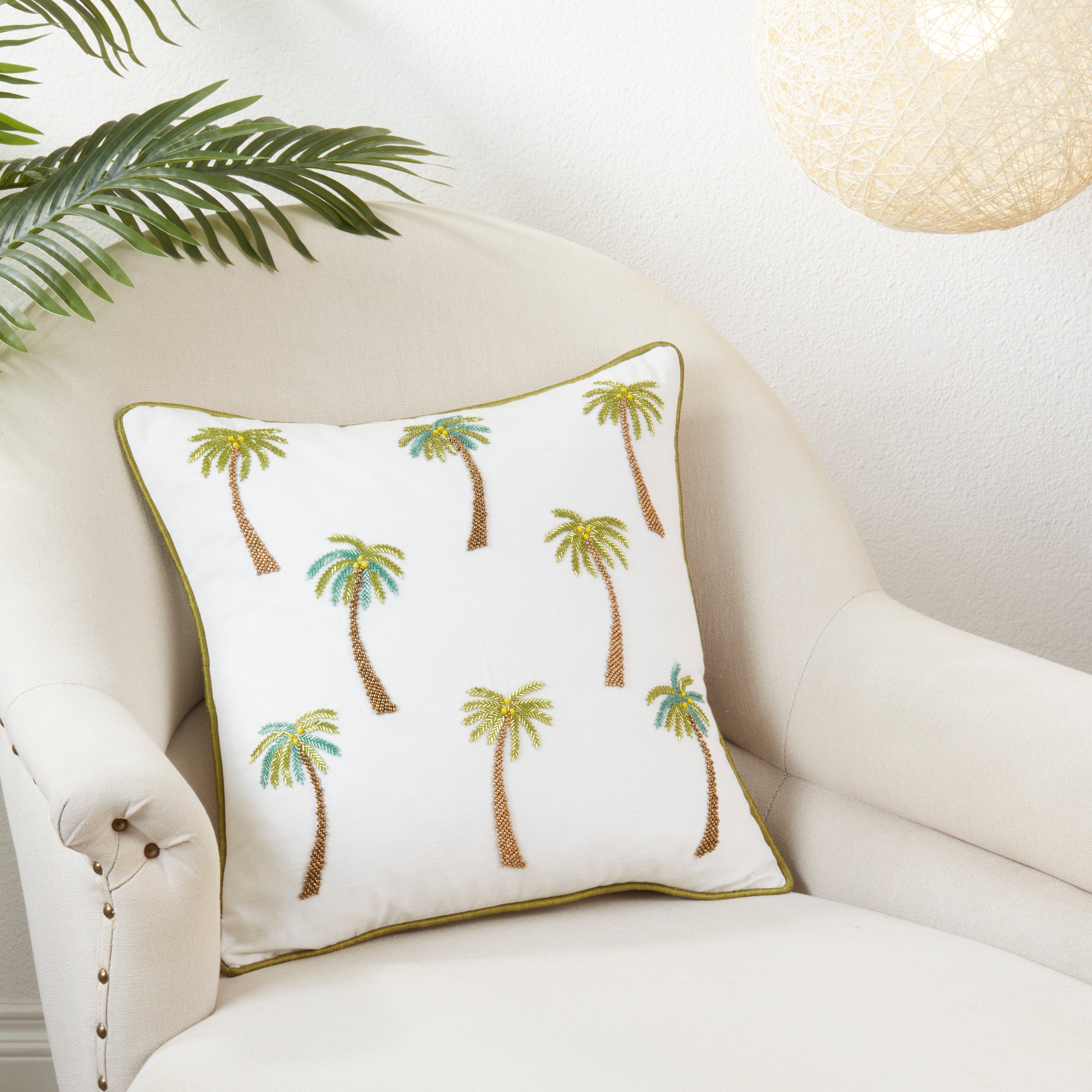 Palm Tree Throw Pillownull