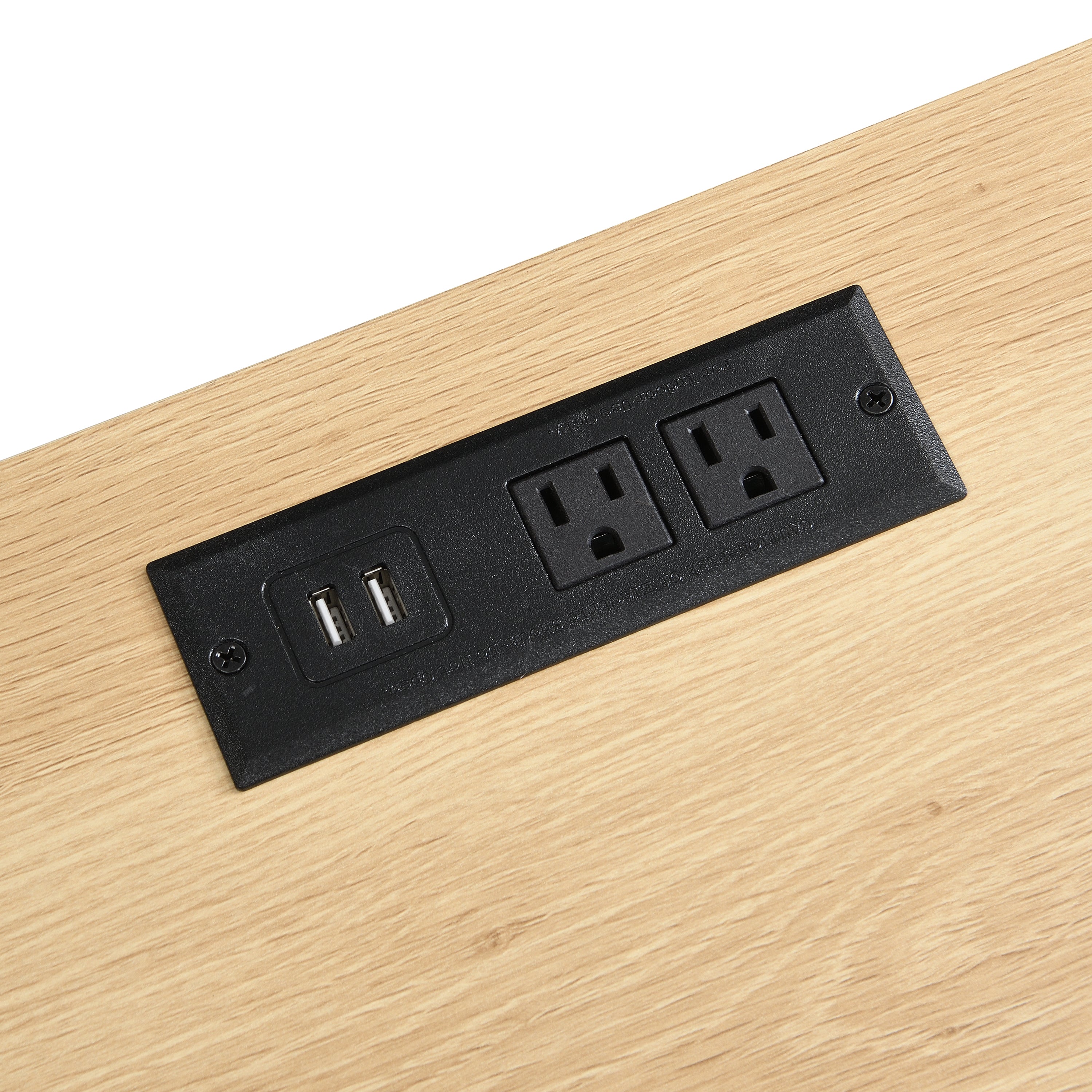 Fluted Nightstand with Outlet & USB Port