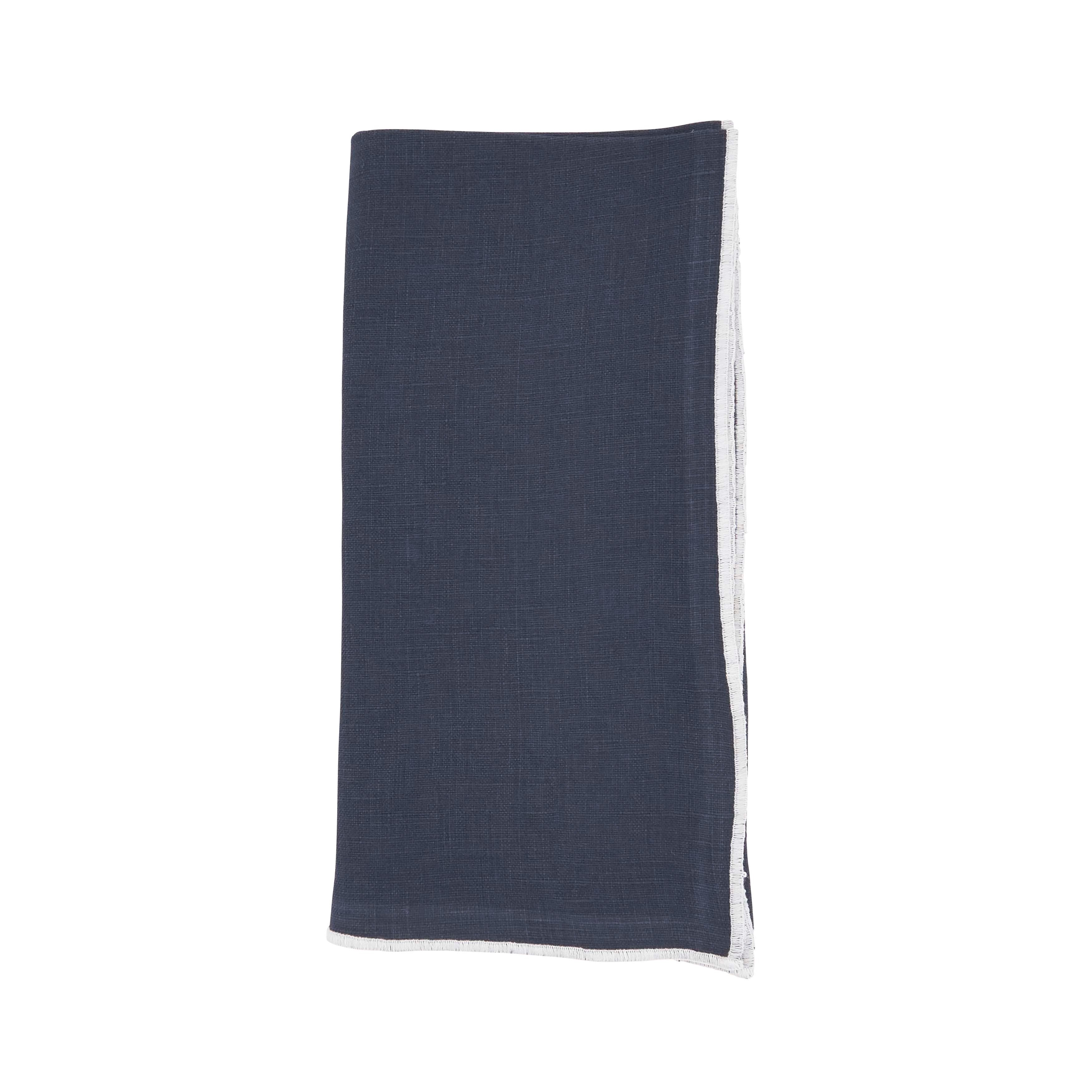 Stonewashed Stitch Border Table Napkin, Set of 4
