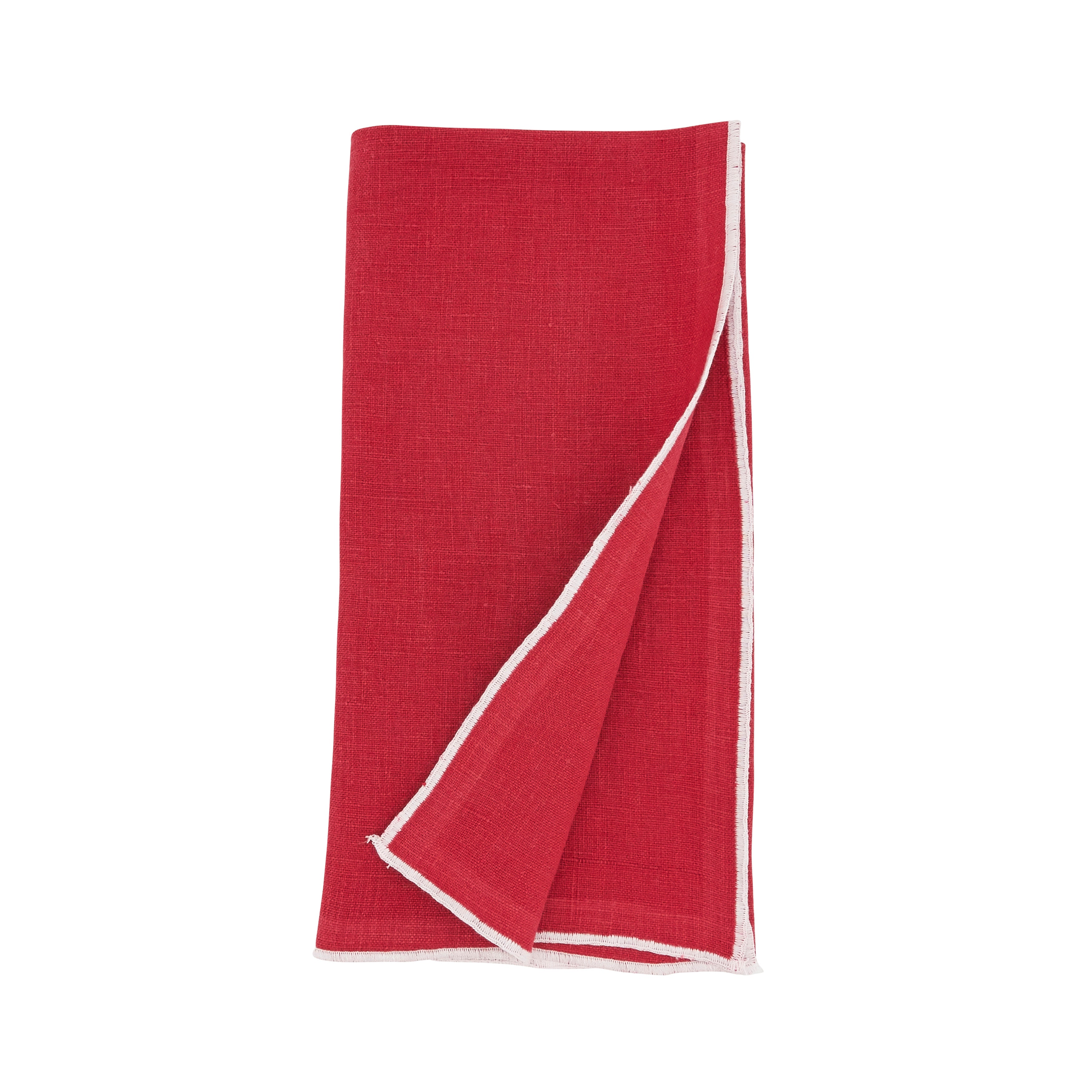Stonewashed Stitch Border Table Napkin, Set of 4