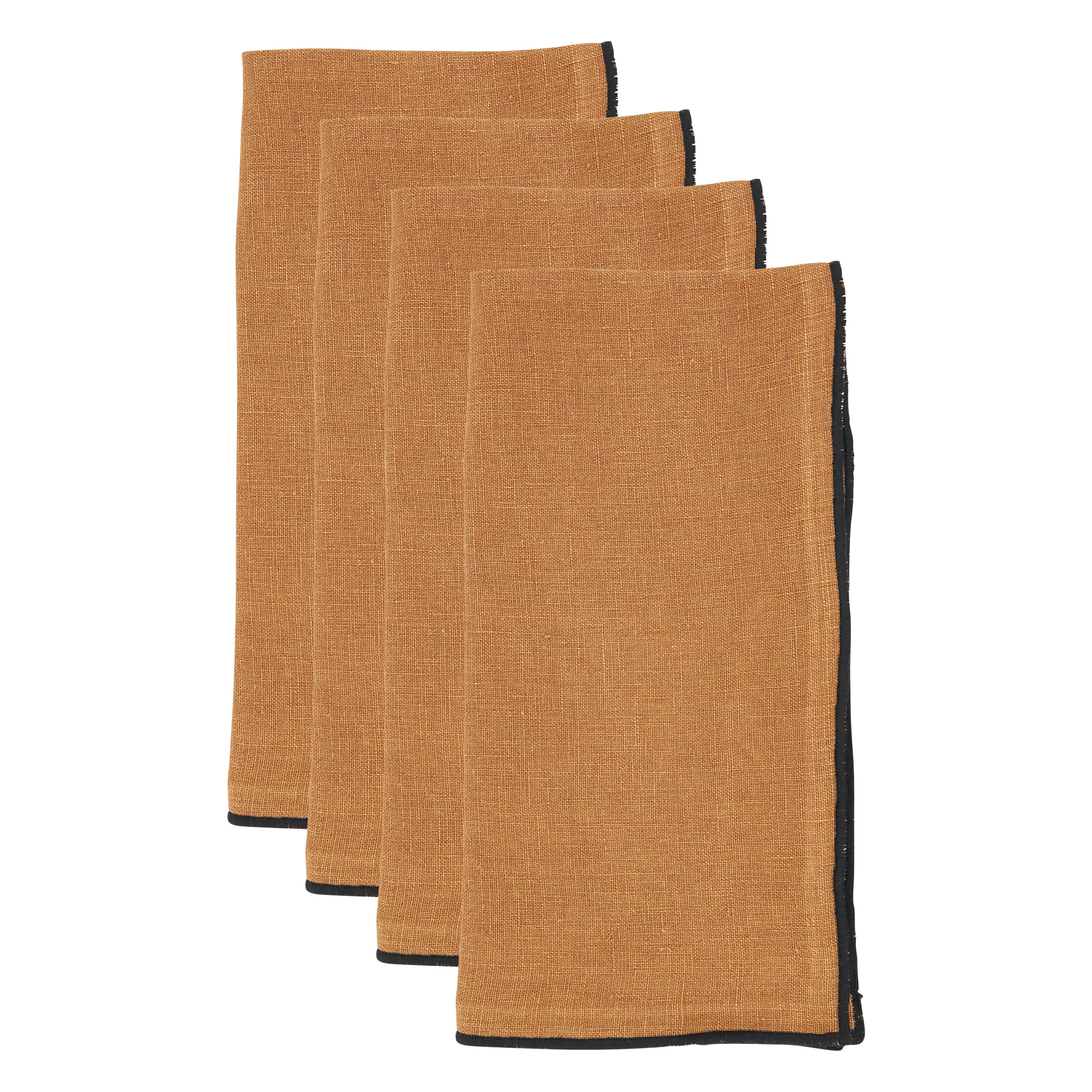 Stonewashed Stitch Border Table Napkin, Set of 4