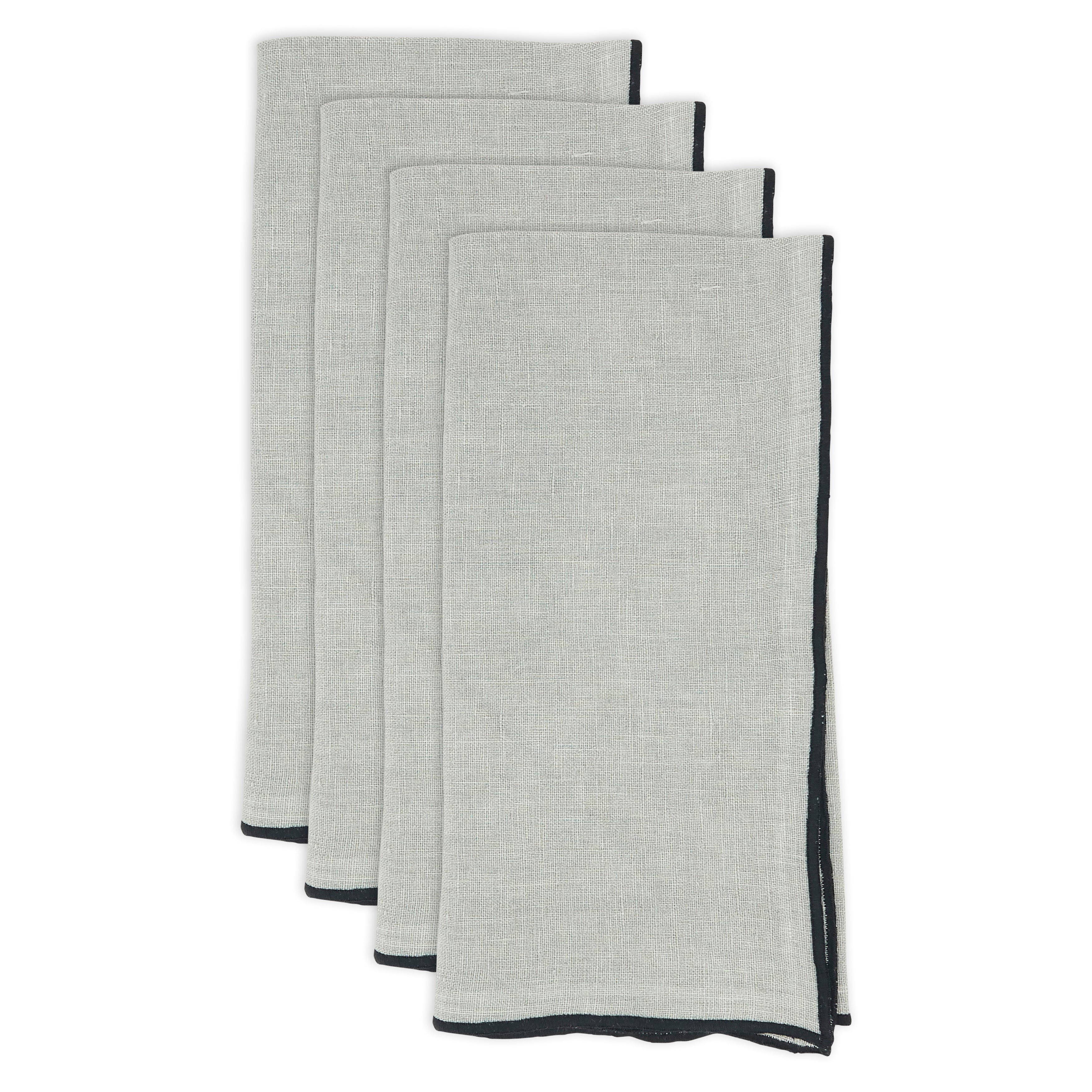 Stonewashed Stitch Border Table Napkin, Set of 4