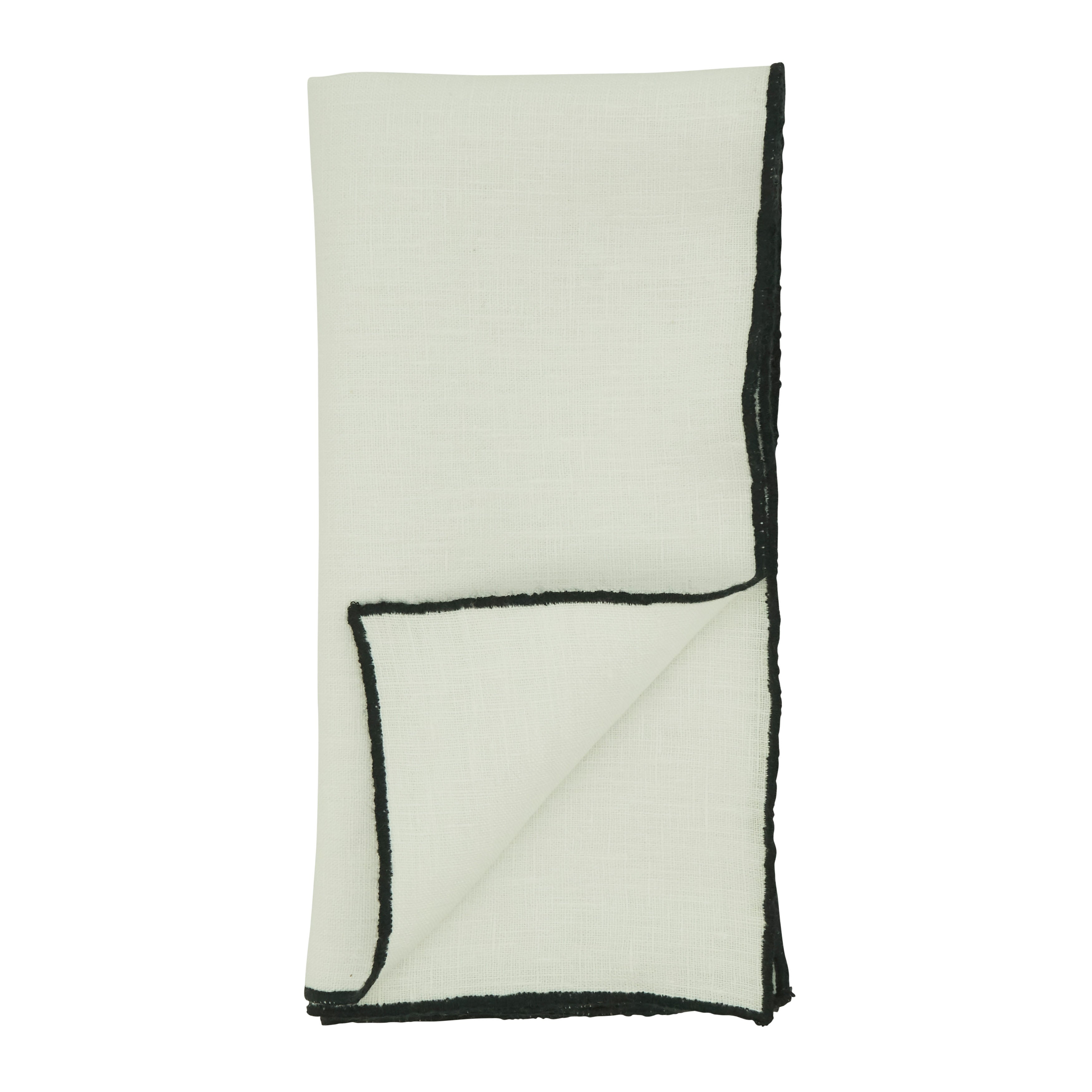 Stonewashed Stitch Border Table Napkin, Set of 4