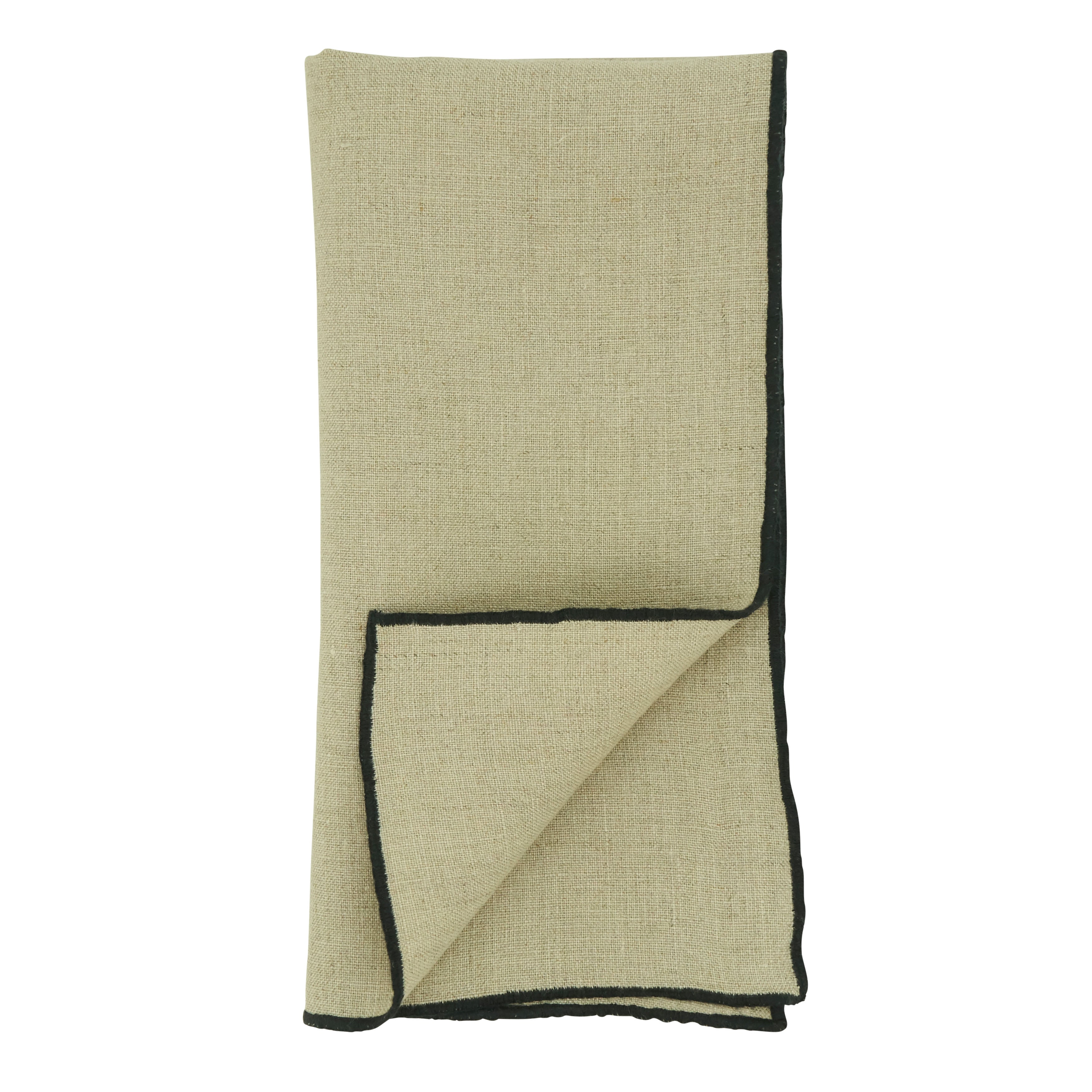 Stonewashed Stitch Border Table Napkin, Set of 4
