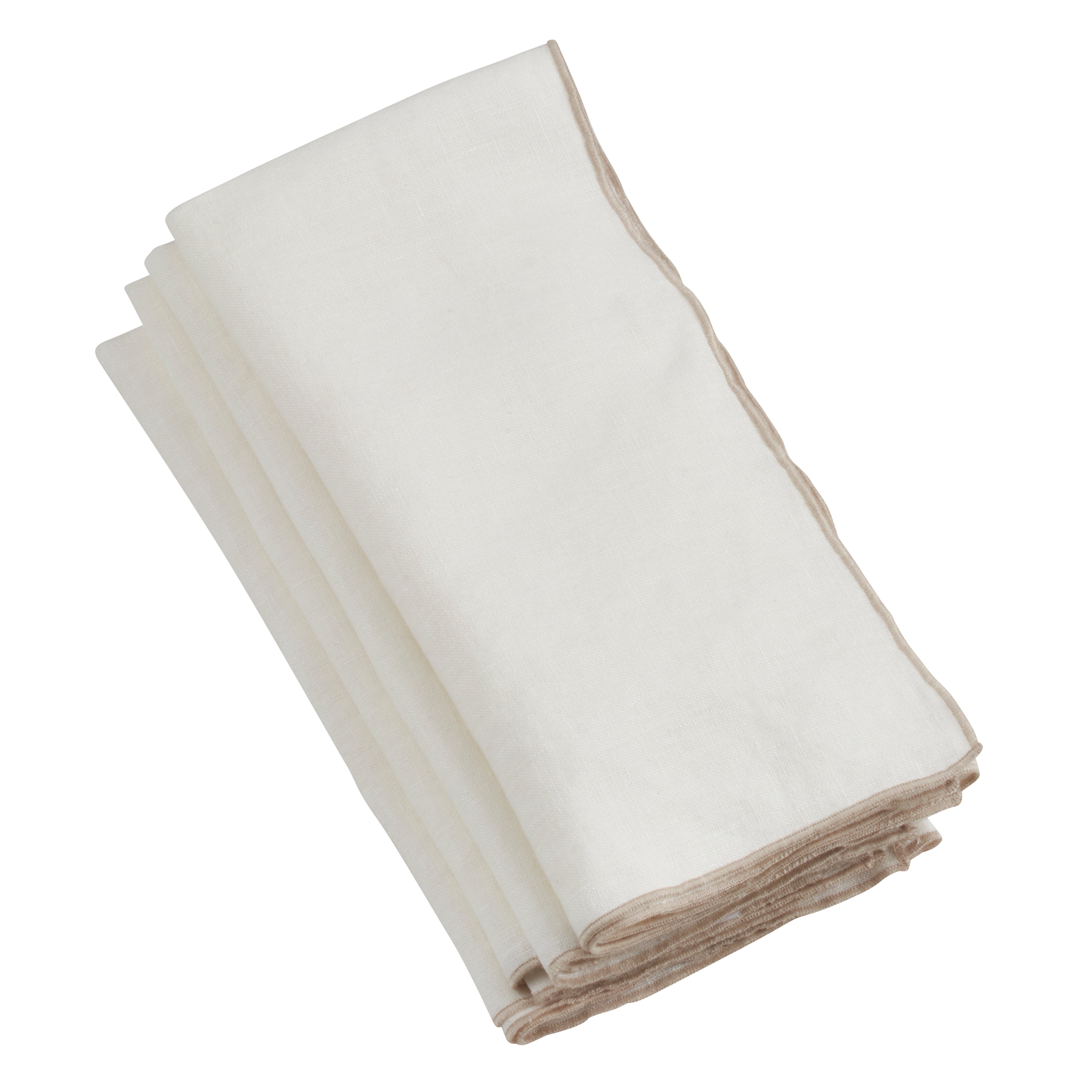 Stonewashed Stitch Border Table Napkin, Set of 4