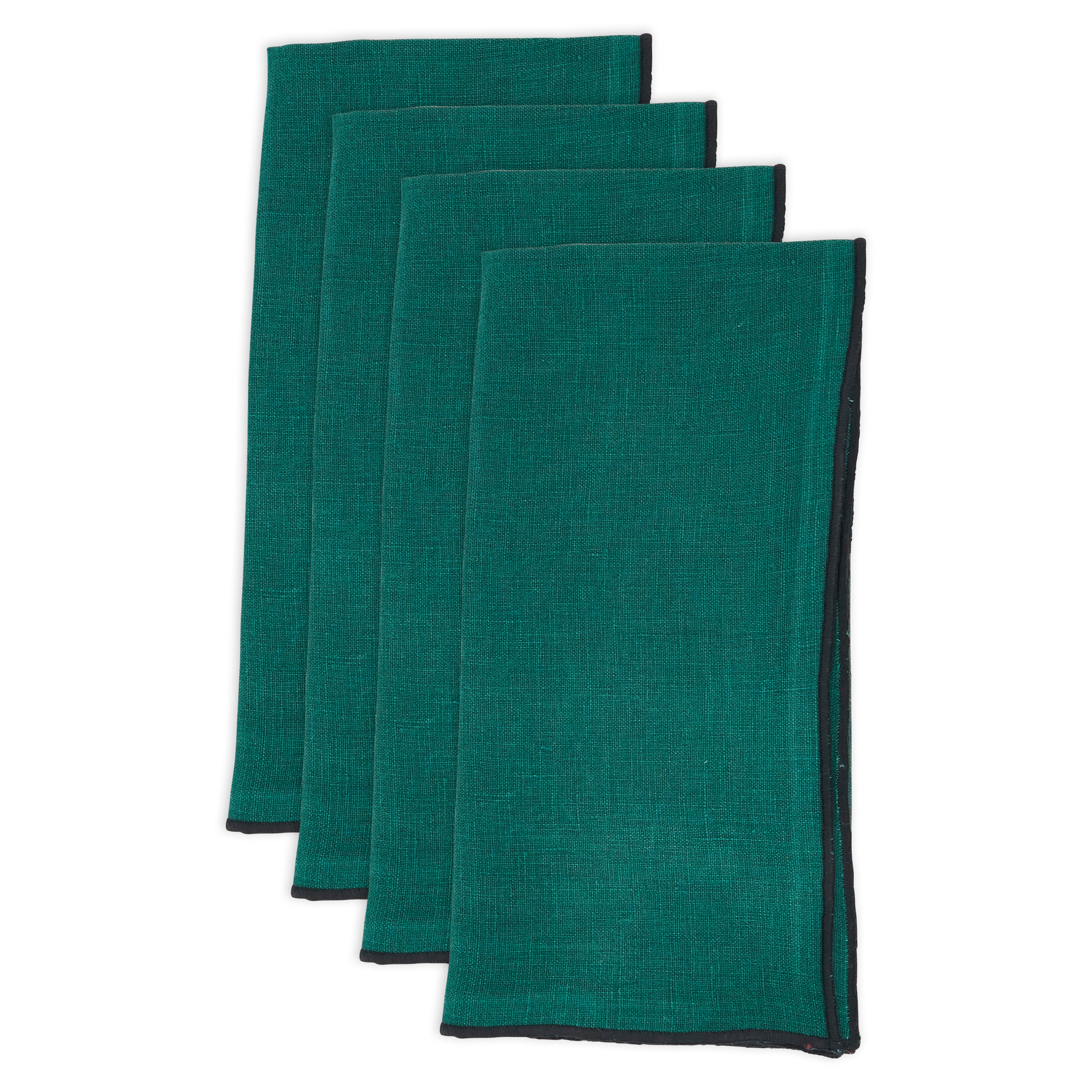 Stonewashed Stitch Border Table Napkin, Set of 4