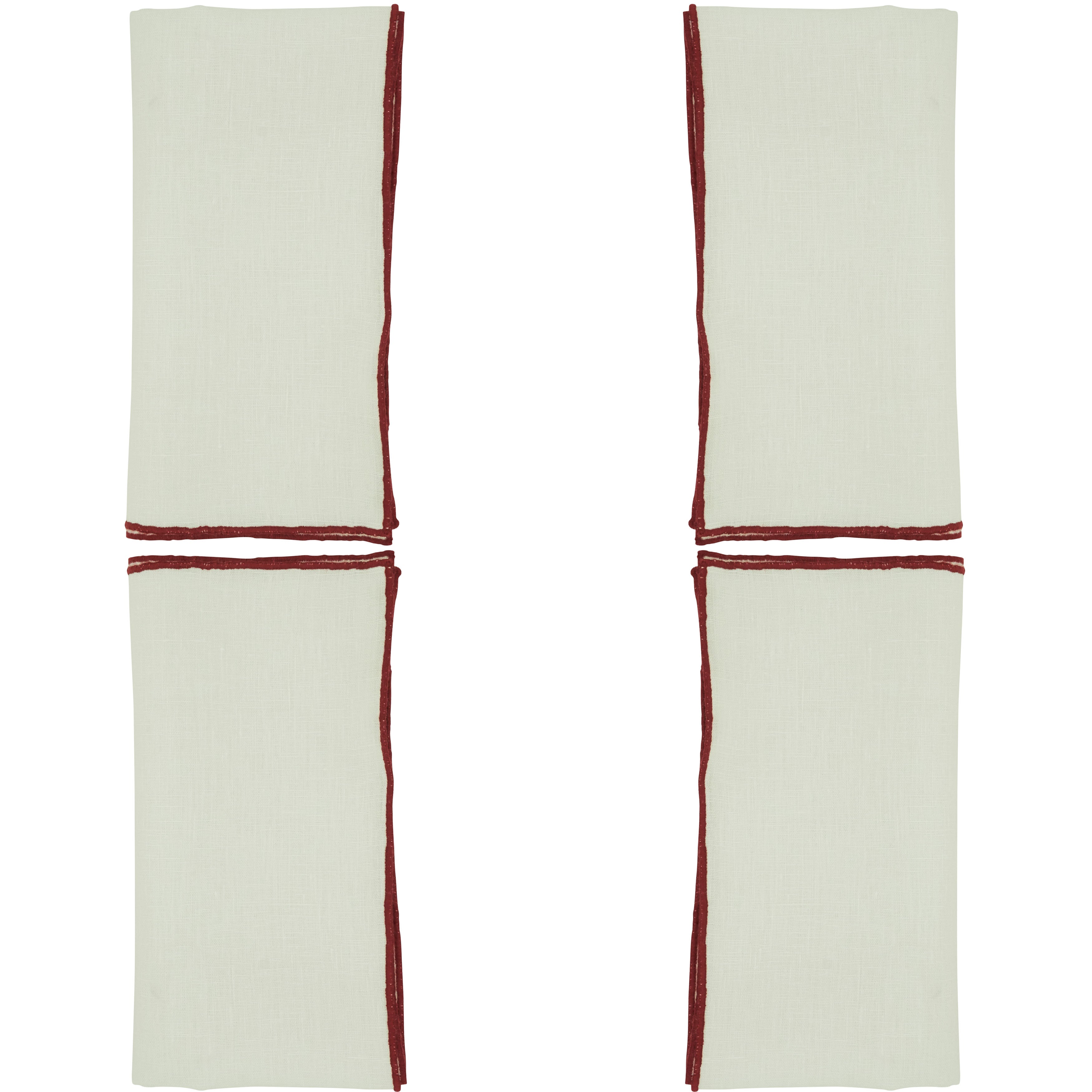 Stonewashed Stitch Border Table Napkin, Set of 4