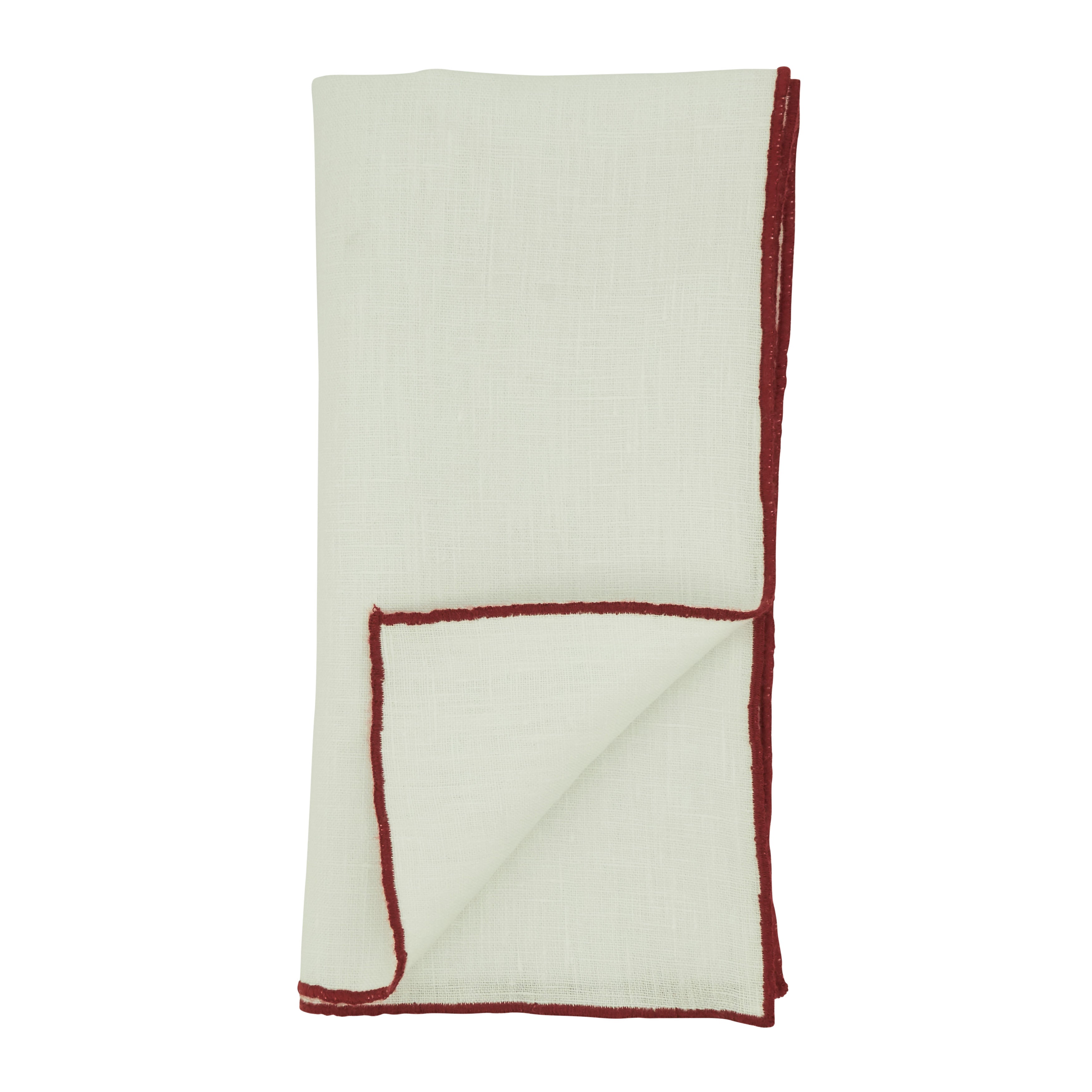 Stonewashed Stitch Border Table Napkin, Set of 4