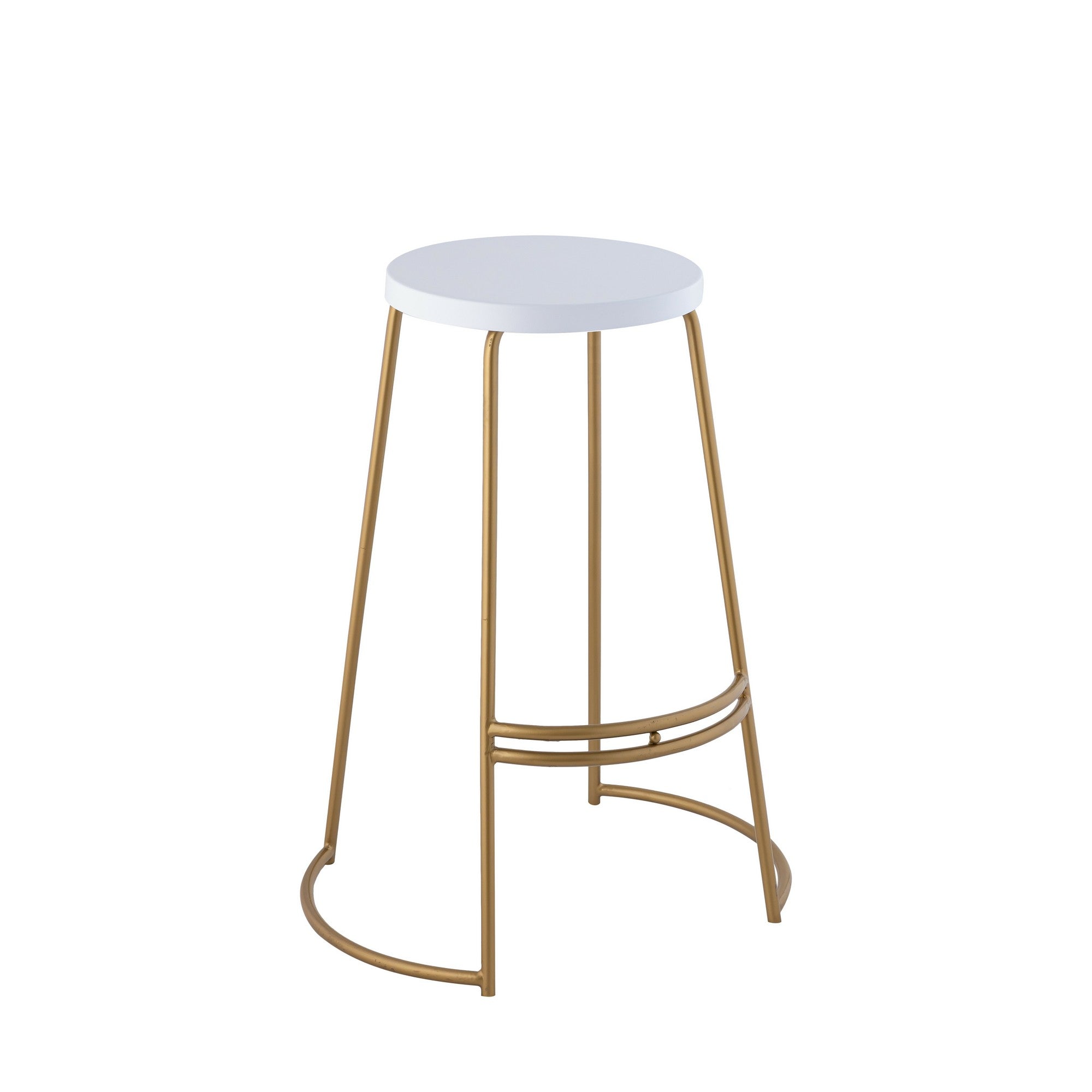 Hula Modern Designer Iron Curved Backless Bar Stool