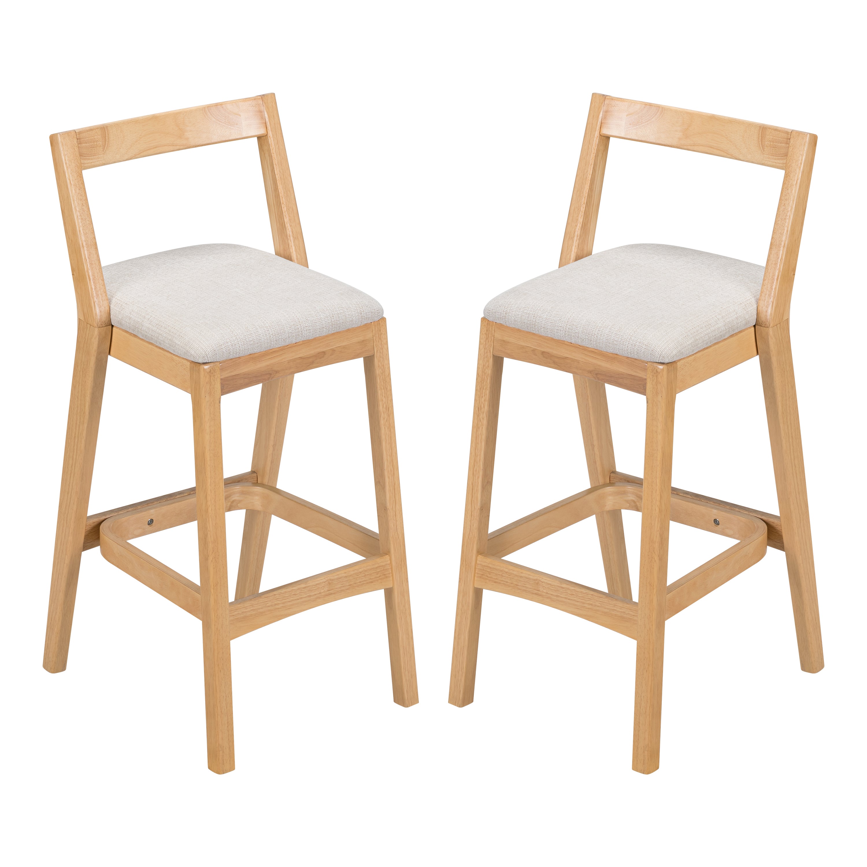 Jasper Indoor Rubberwood Barstool, Set of 2