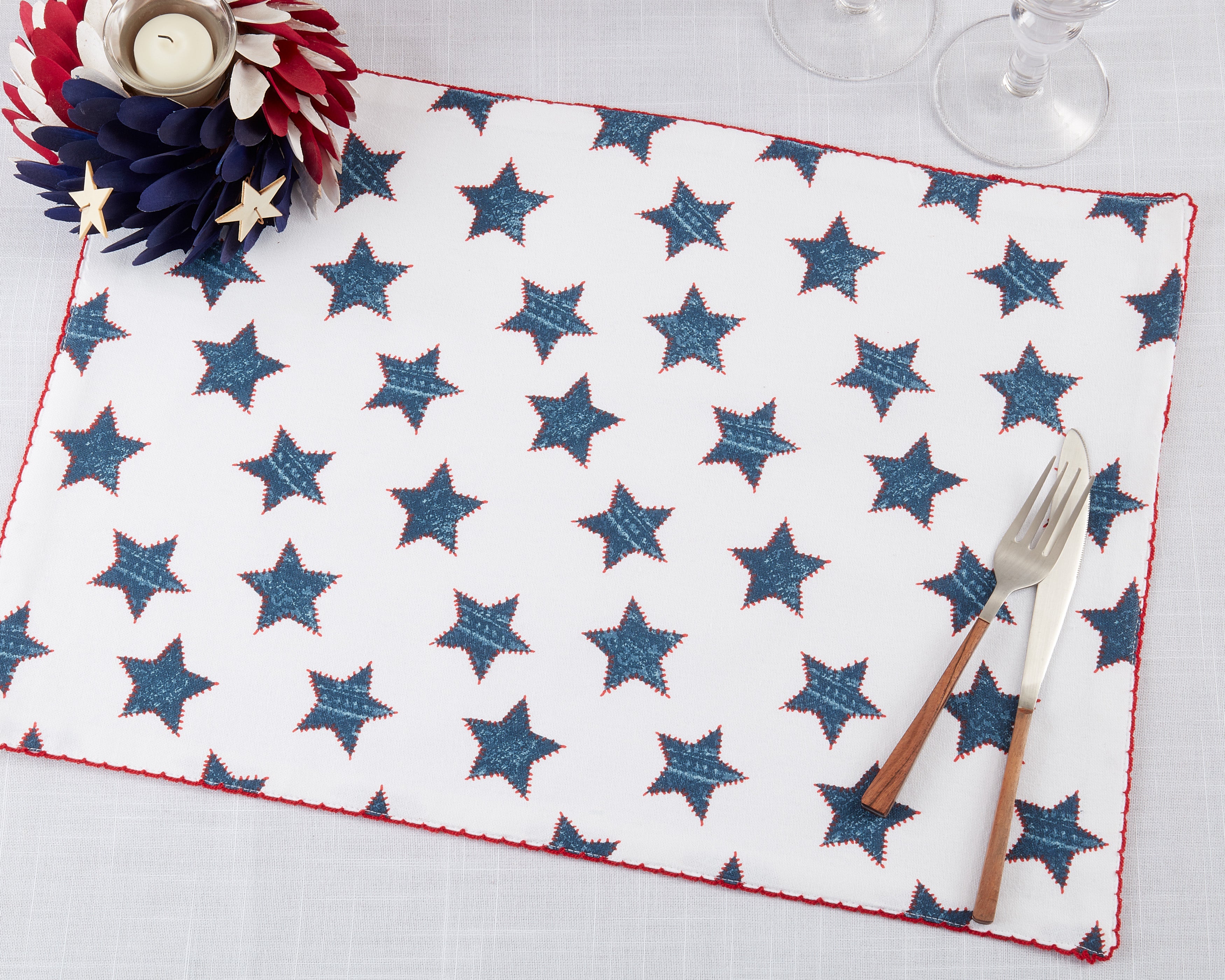 Whipstitch Americana Stars Placemat, Set of 4