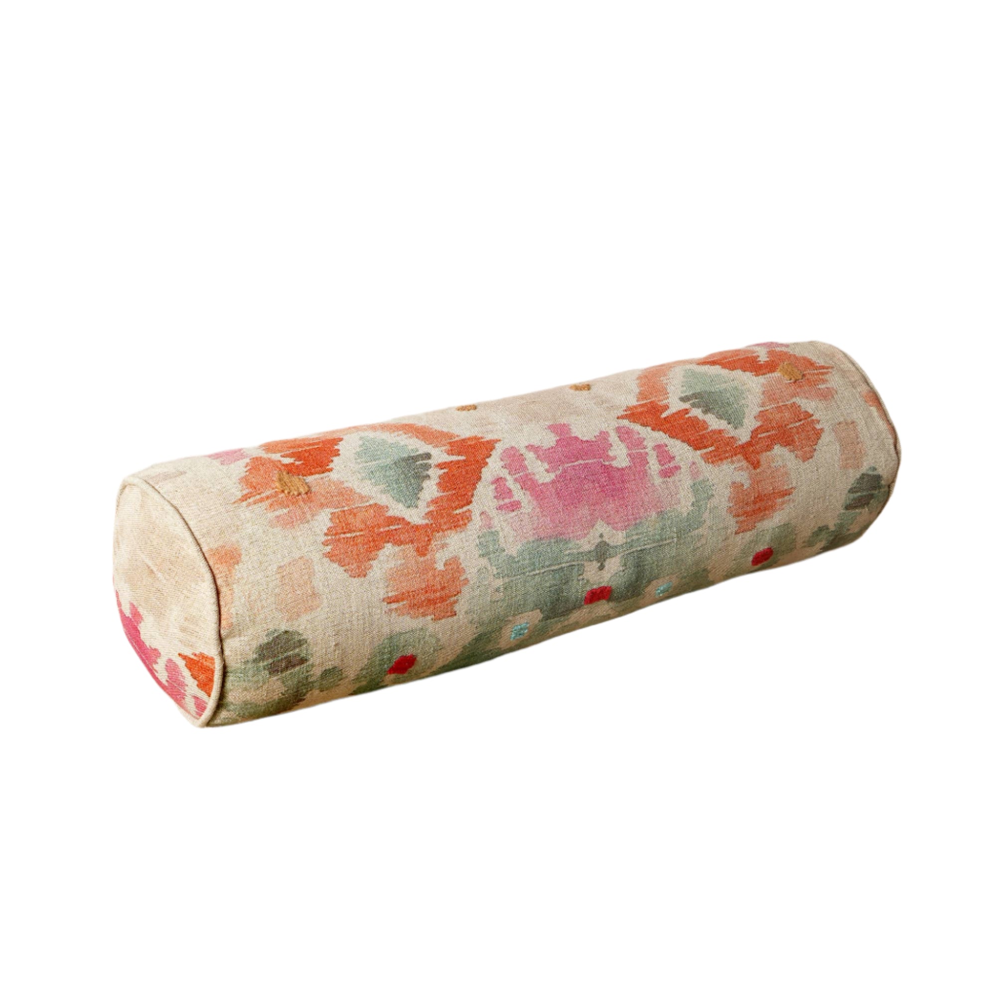 100% Cotton Printed Bolster Throw Pillow