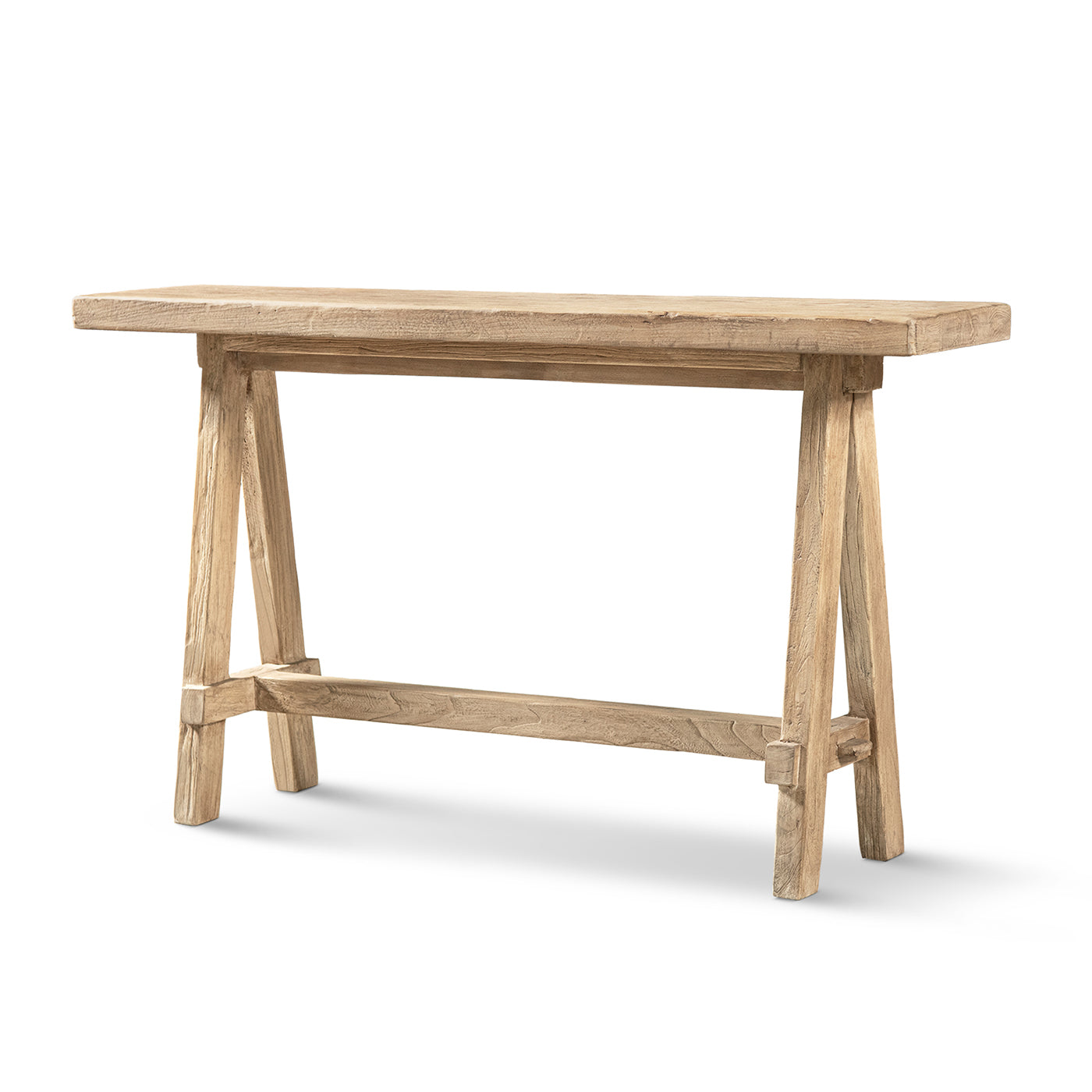 Hawthorne Solid Reclaimed Elm Trestle Console Table