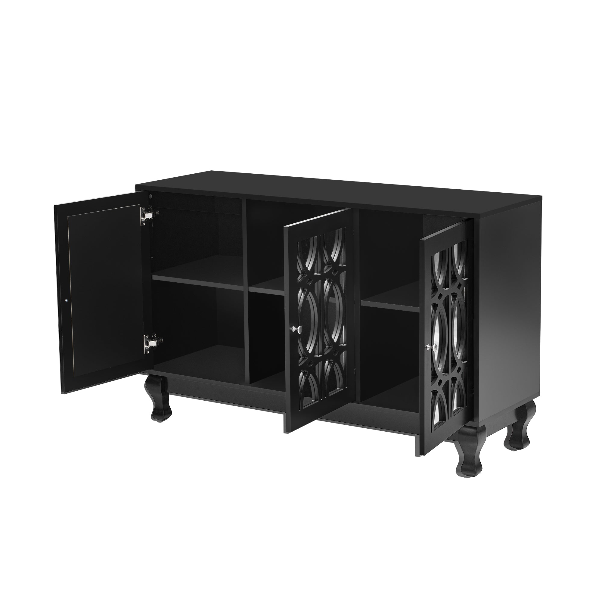Mirrored Door Entertainment Center