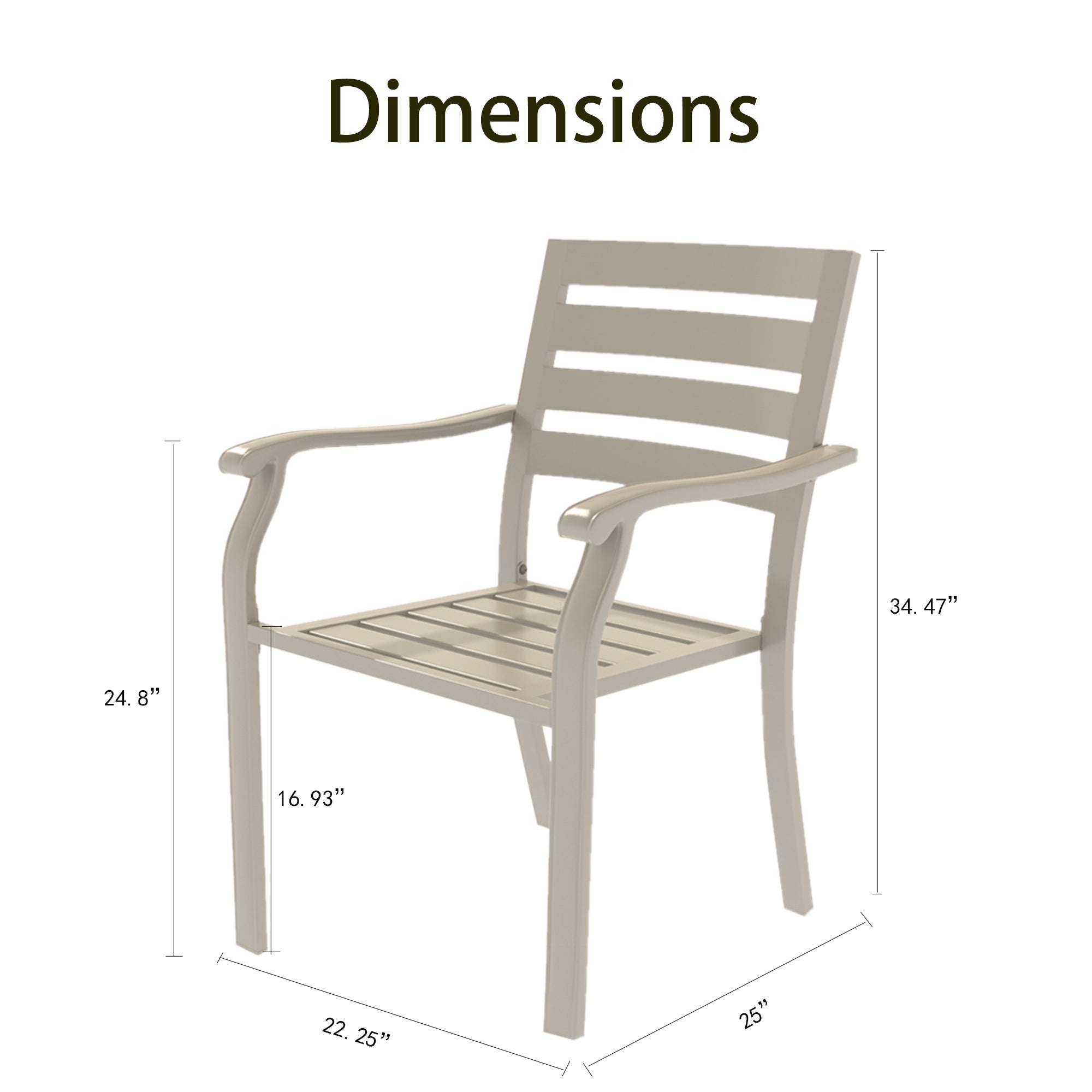 Vireo lron Terrace Dining Chairs, Set of 2