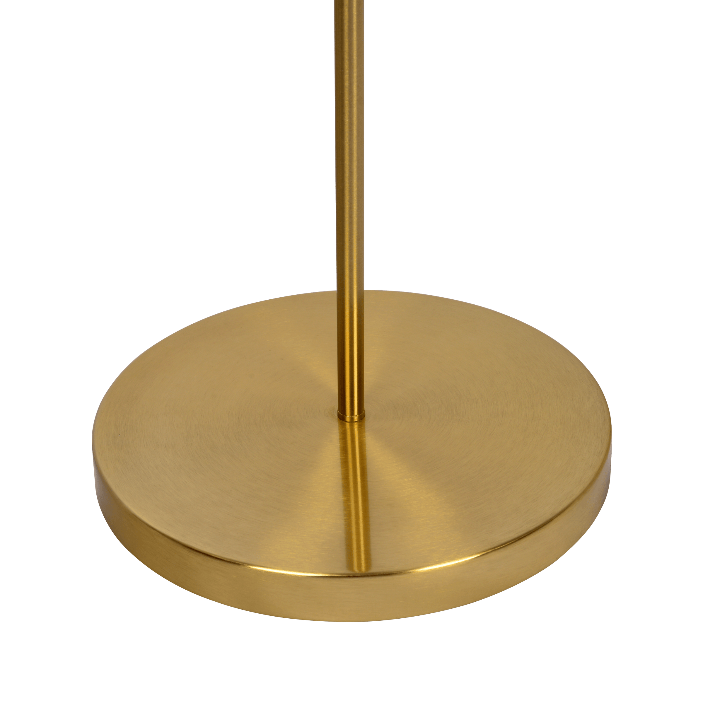 Cheering Brass Ring Base Curved Floor Lamp with Triangle Drum Shade