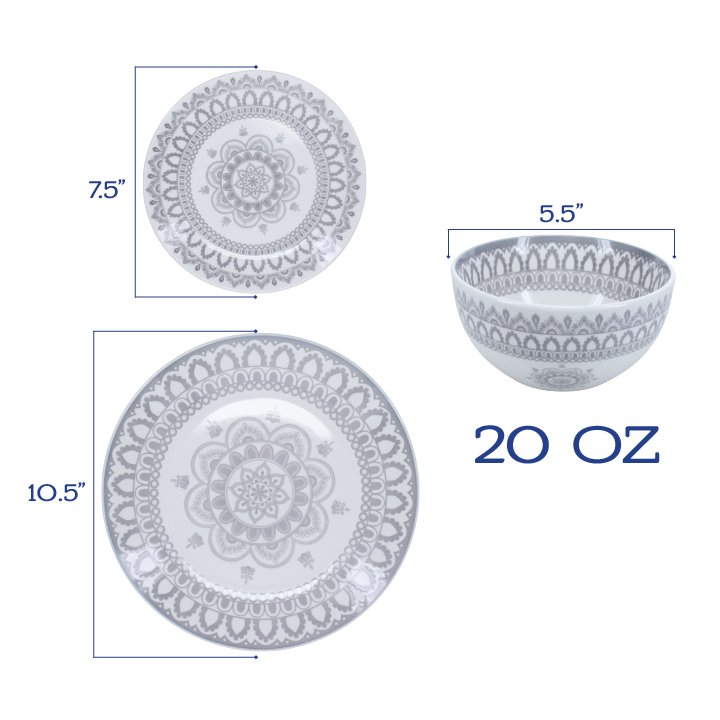 Arabesque 12 Piece Dinnerware Set