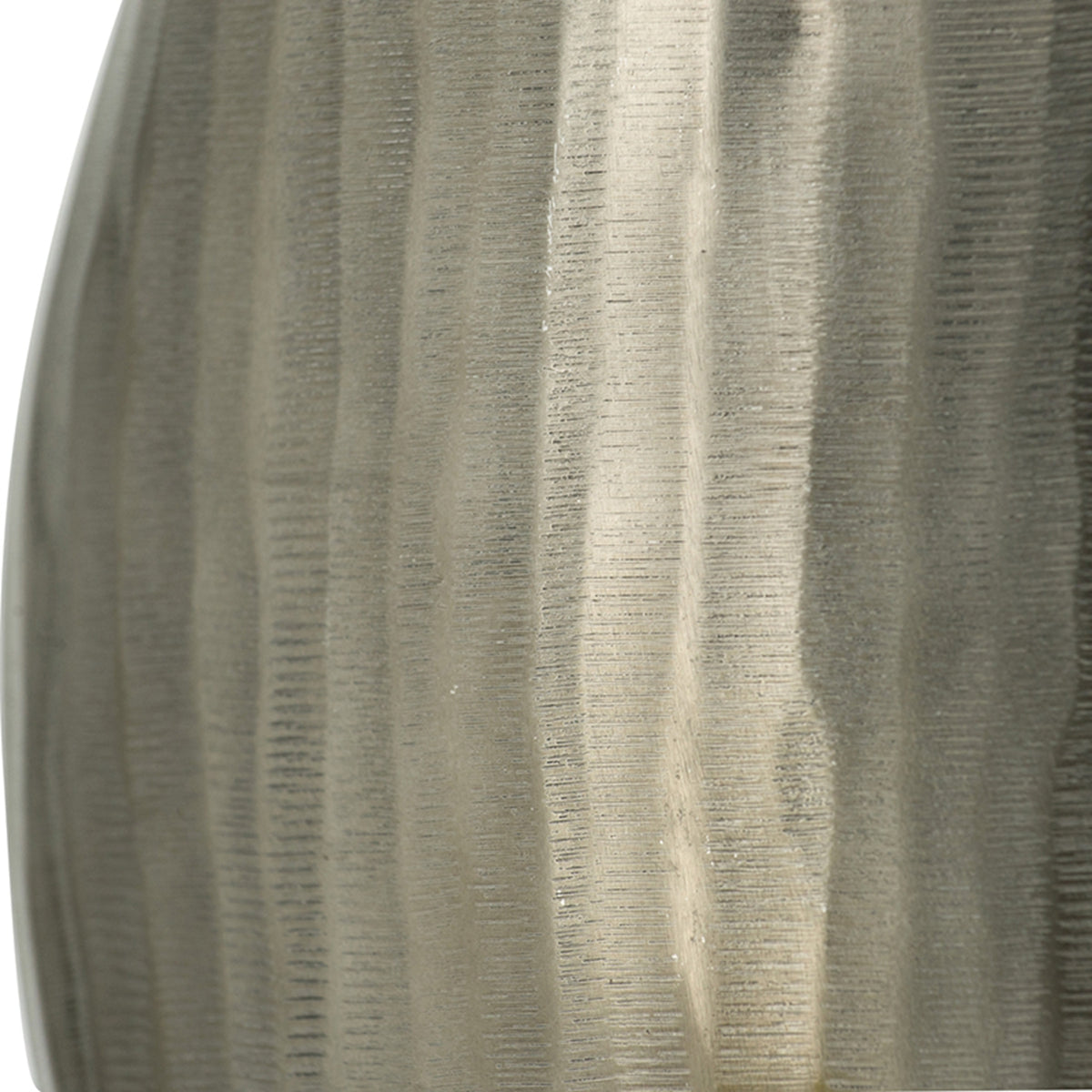 Large Aluminum Layered Chisel Oval Vase