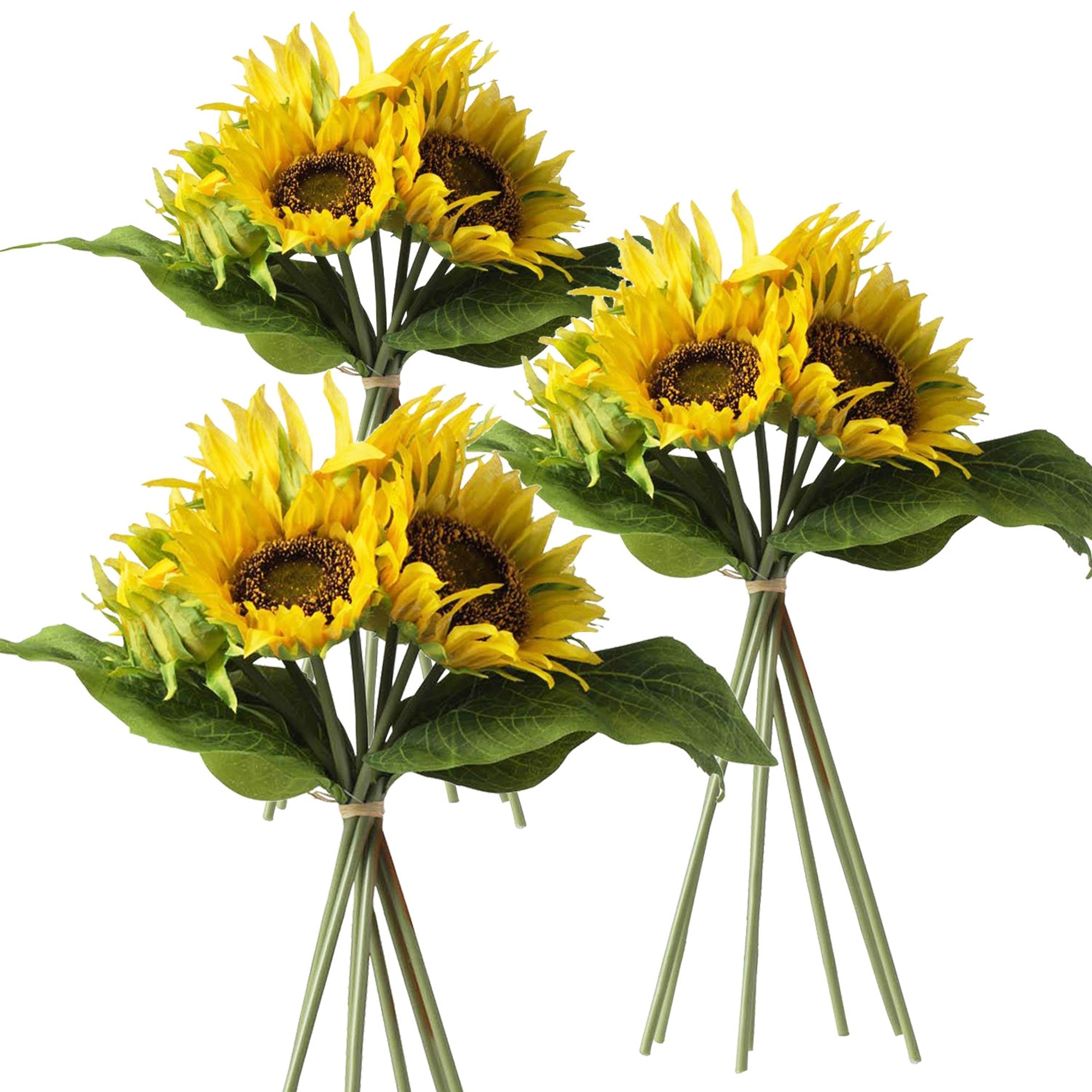 Faux Sunflower Bundle, Set of 3