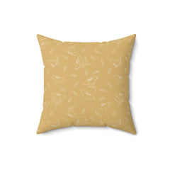 Autumn Flower Sunray Yellow Accent Throw Pillow
