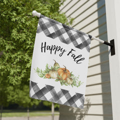 Happy-Fall-Black-and-White-Gingham-Pumpkins-Garden-&-House-Banner-Home-Decor