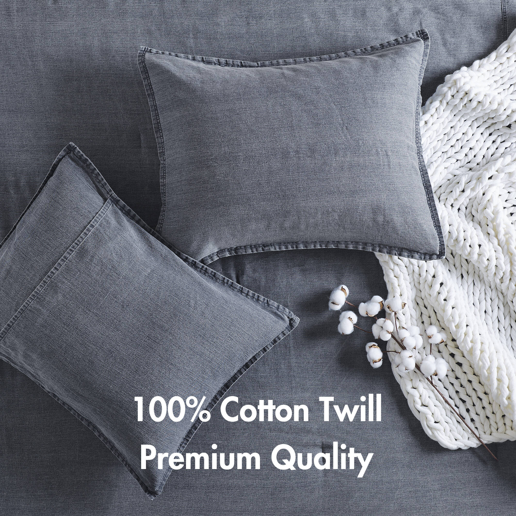 2-Piece Twill Washed Comforter Set