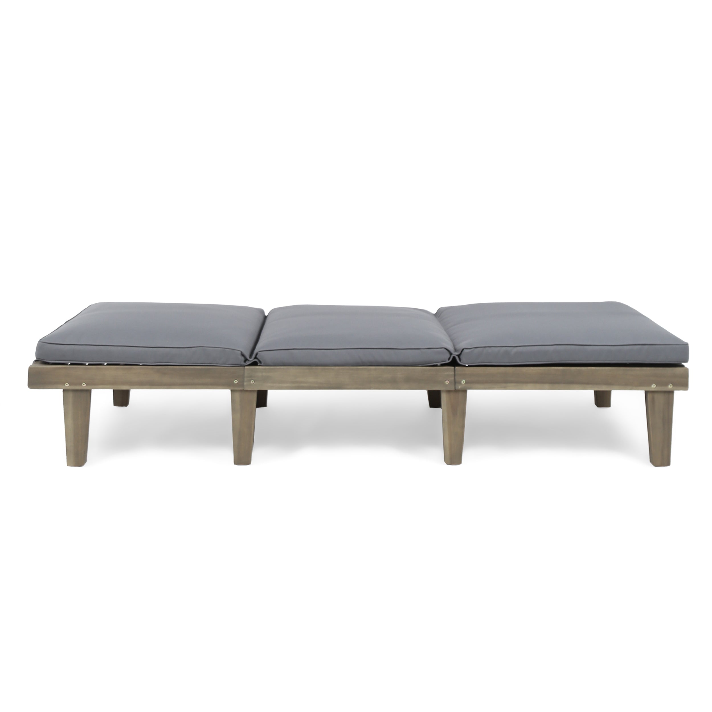 Ariana Acacia Wood Chaise Lounge with Cushion