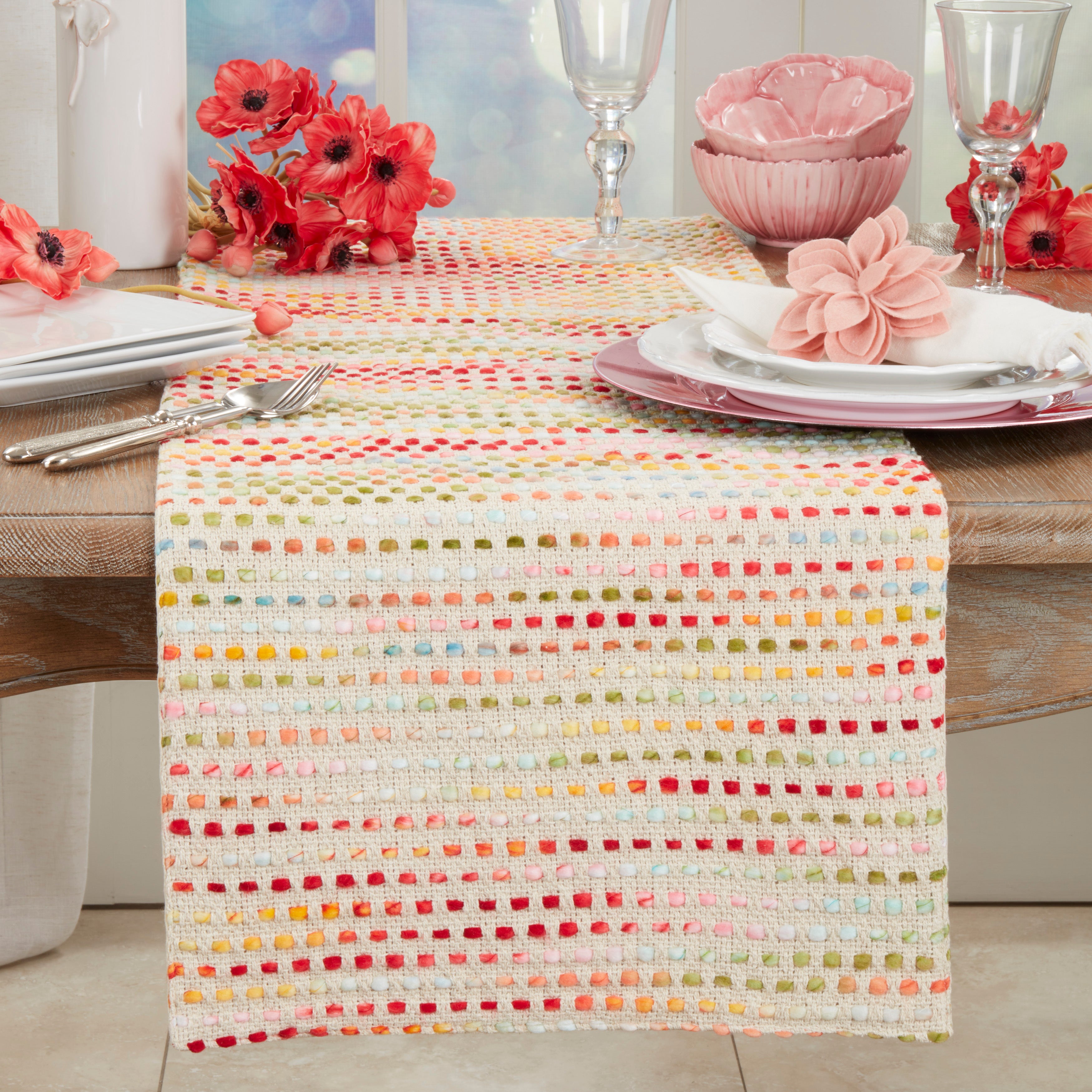 Confetti Style Woven Table Runner