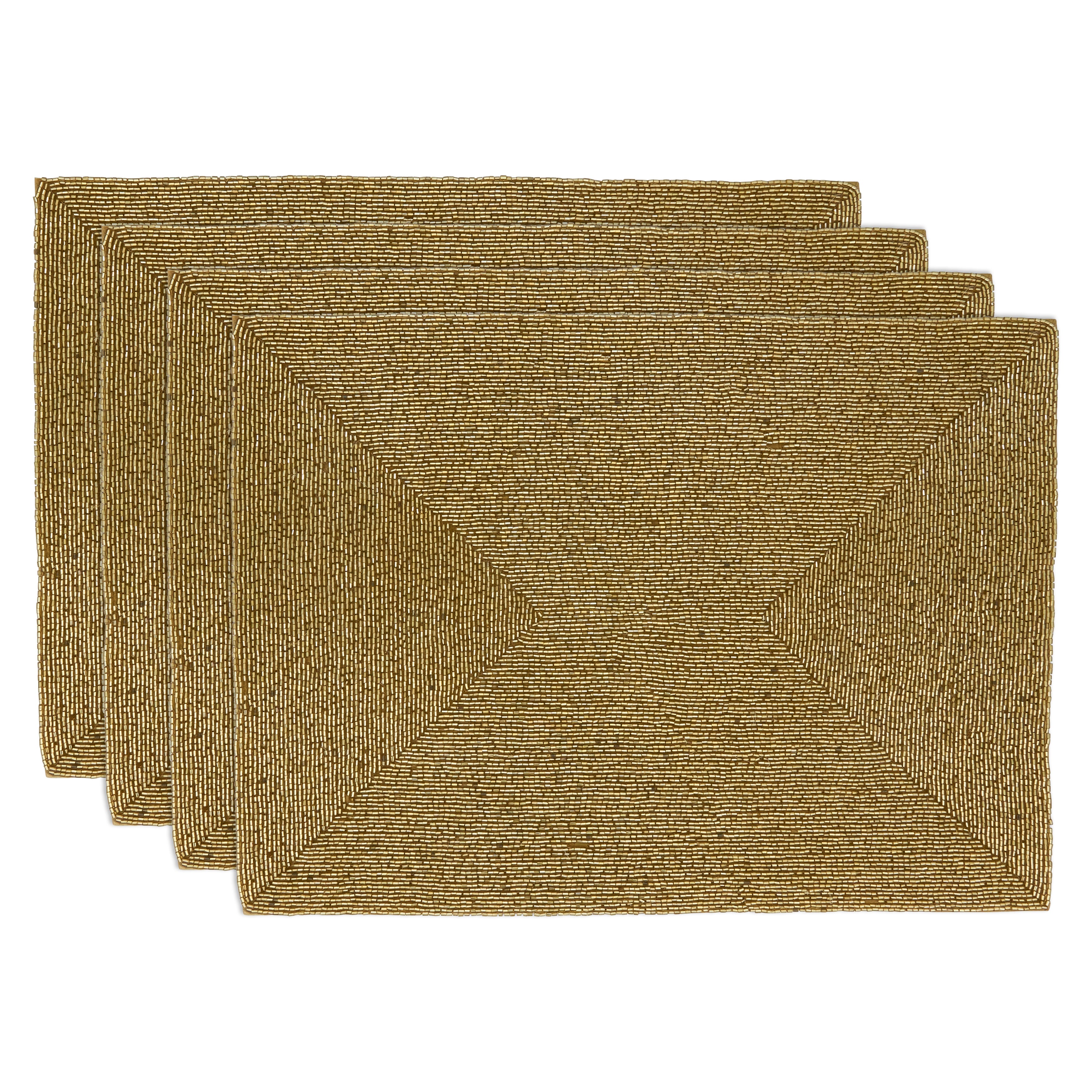 Rectangle Beaded Design Placemat, Set of 4