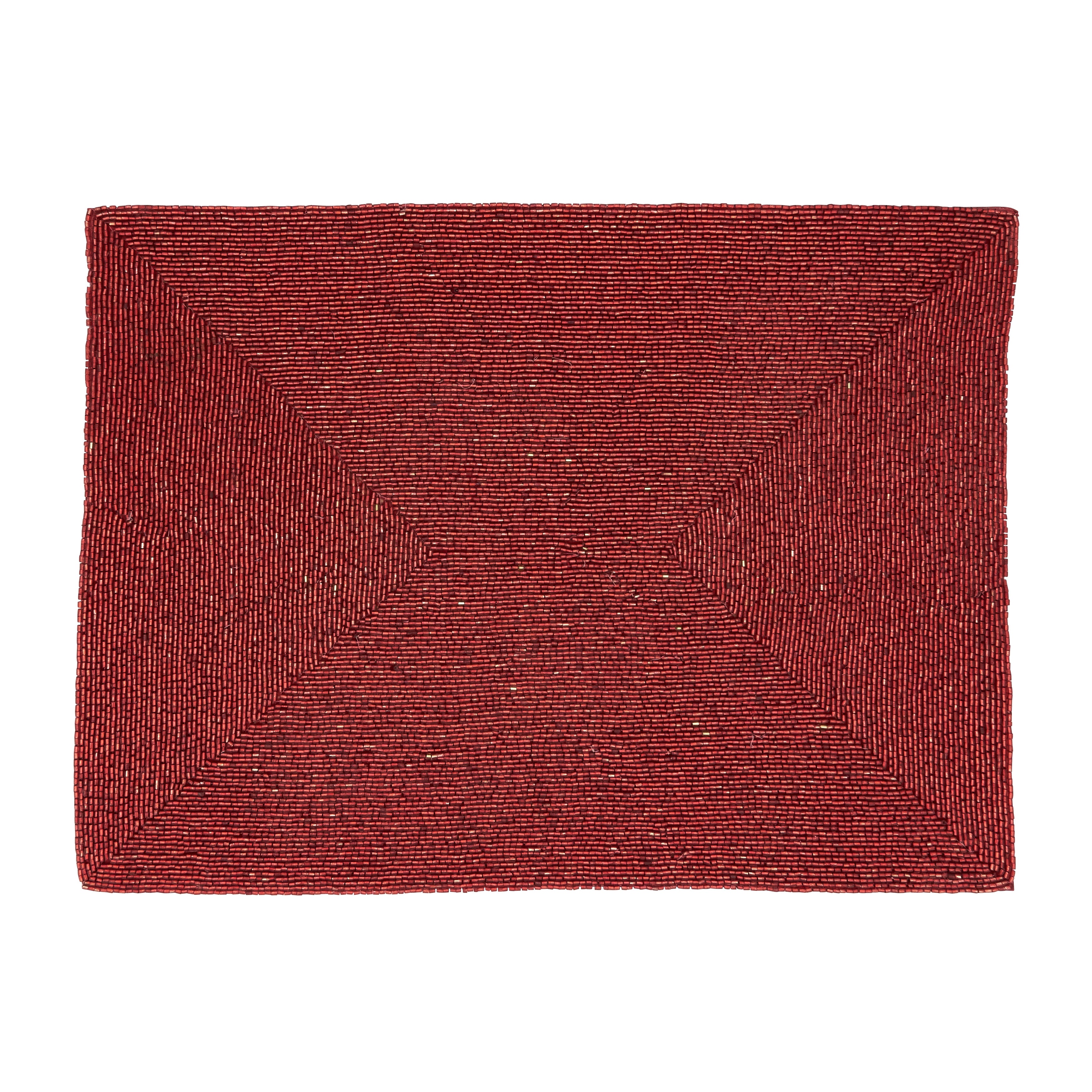 Rectangle Beaded Design Placemat, Set of 4