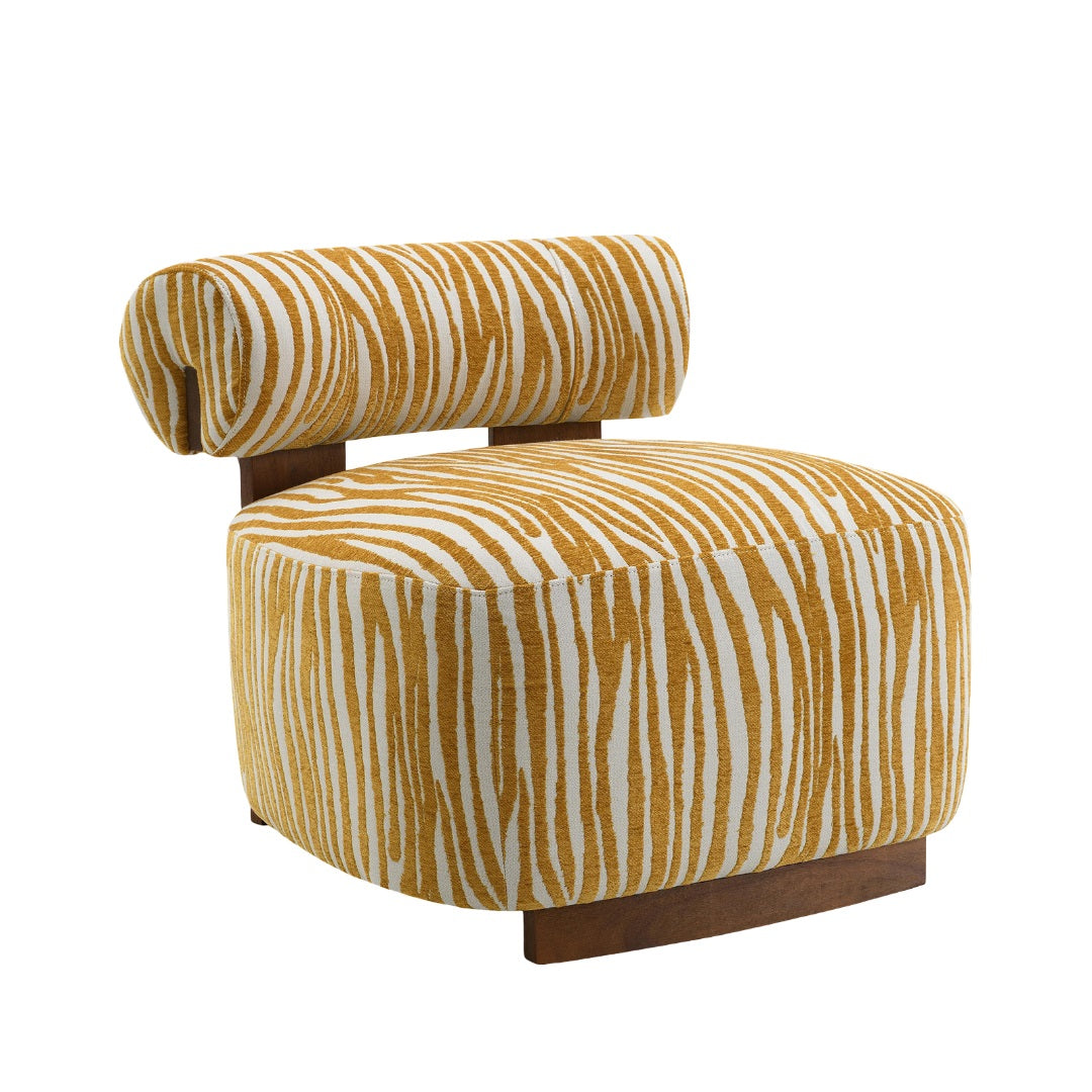 Avril Modern Zebra Stripe Accent Chair