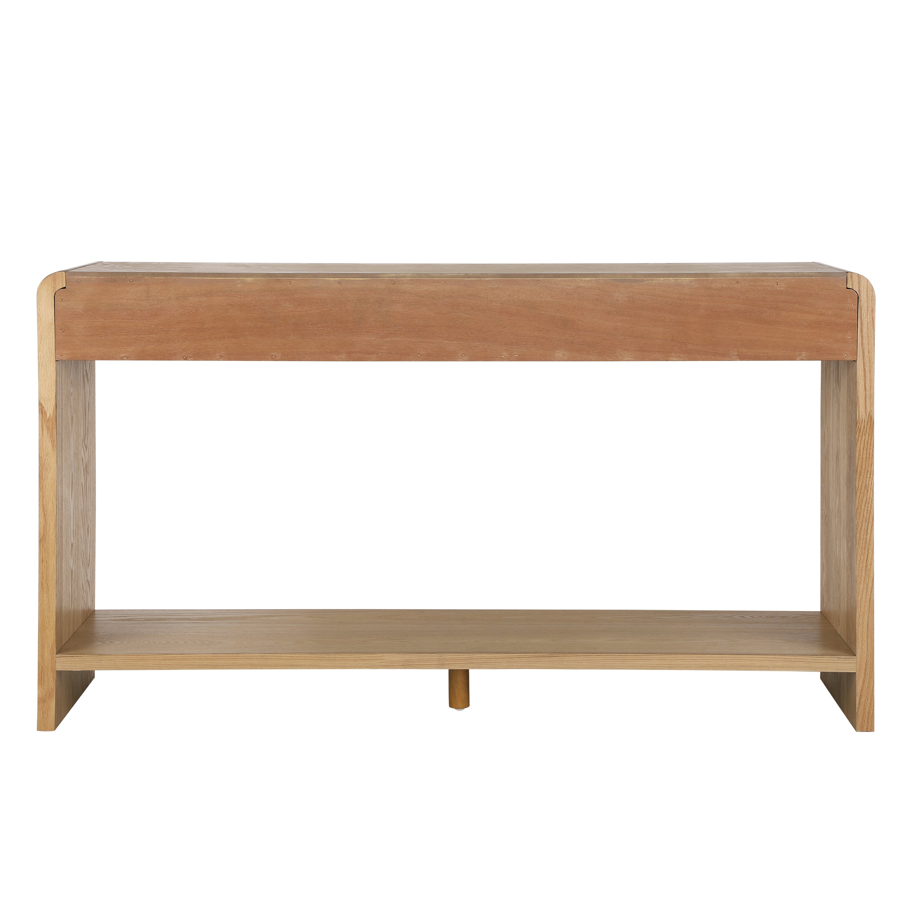 Modern 3-Drawer Console Table with Vertical Slats