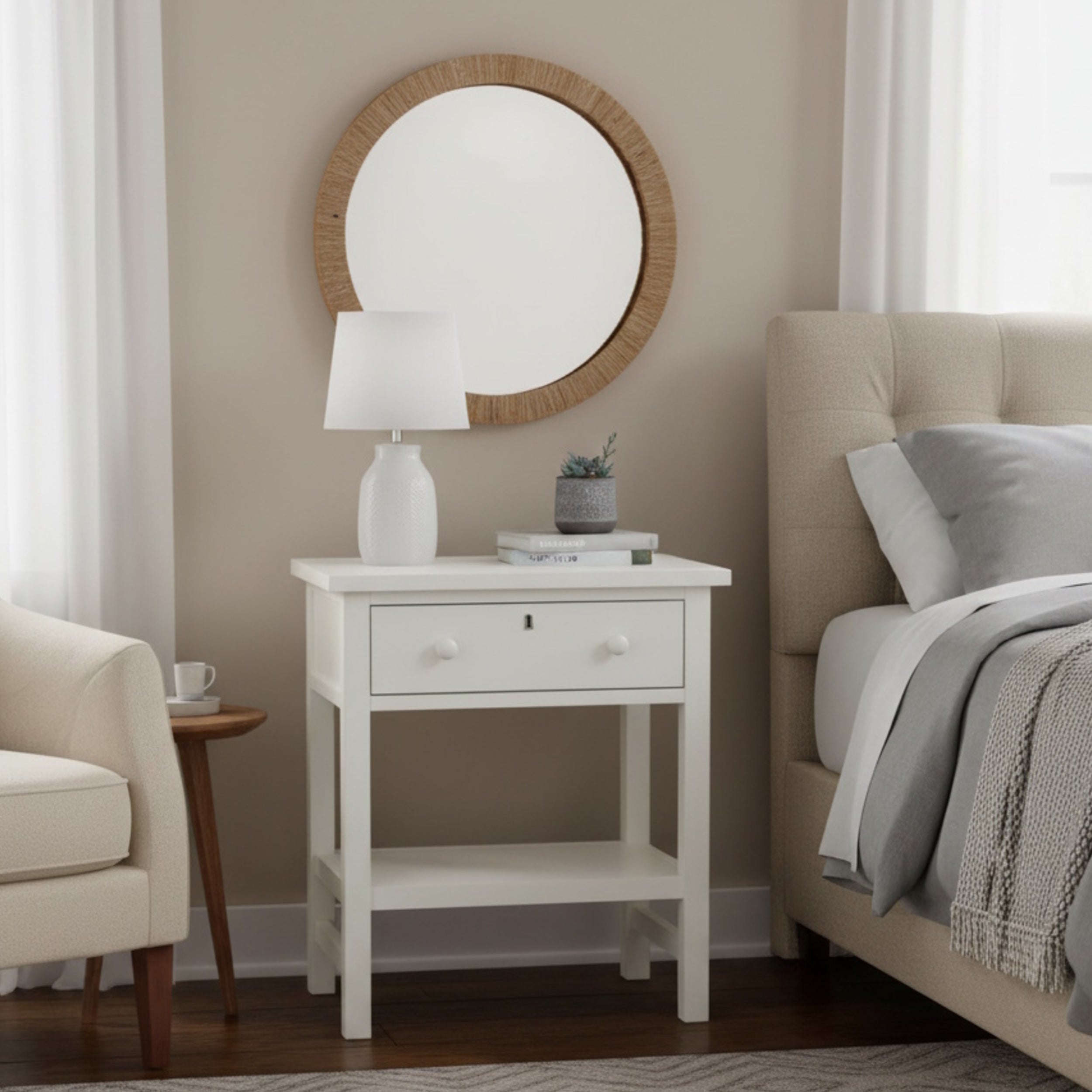 Finley 1-Drawer Storage Nightstand
