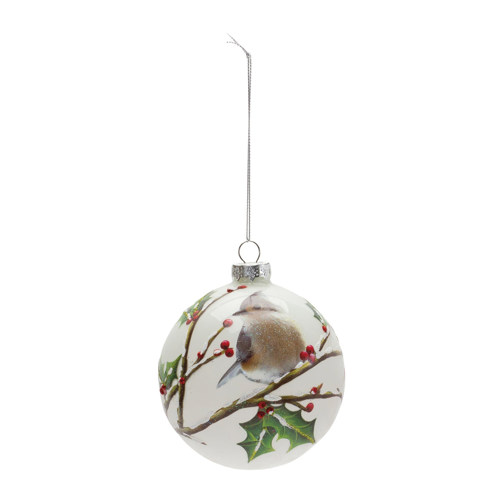 Glass Bird Branch Ornament (Set of 6)