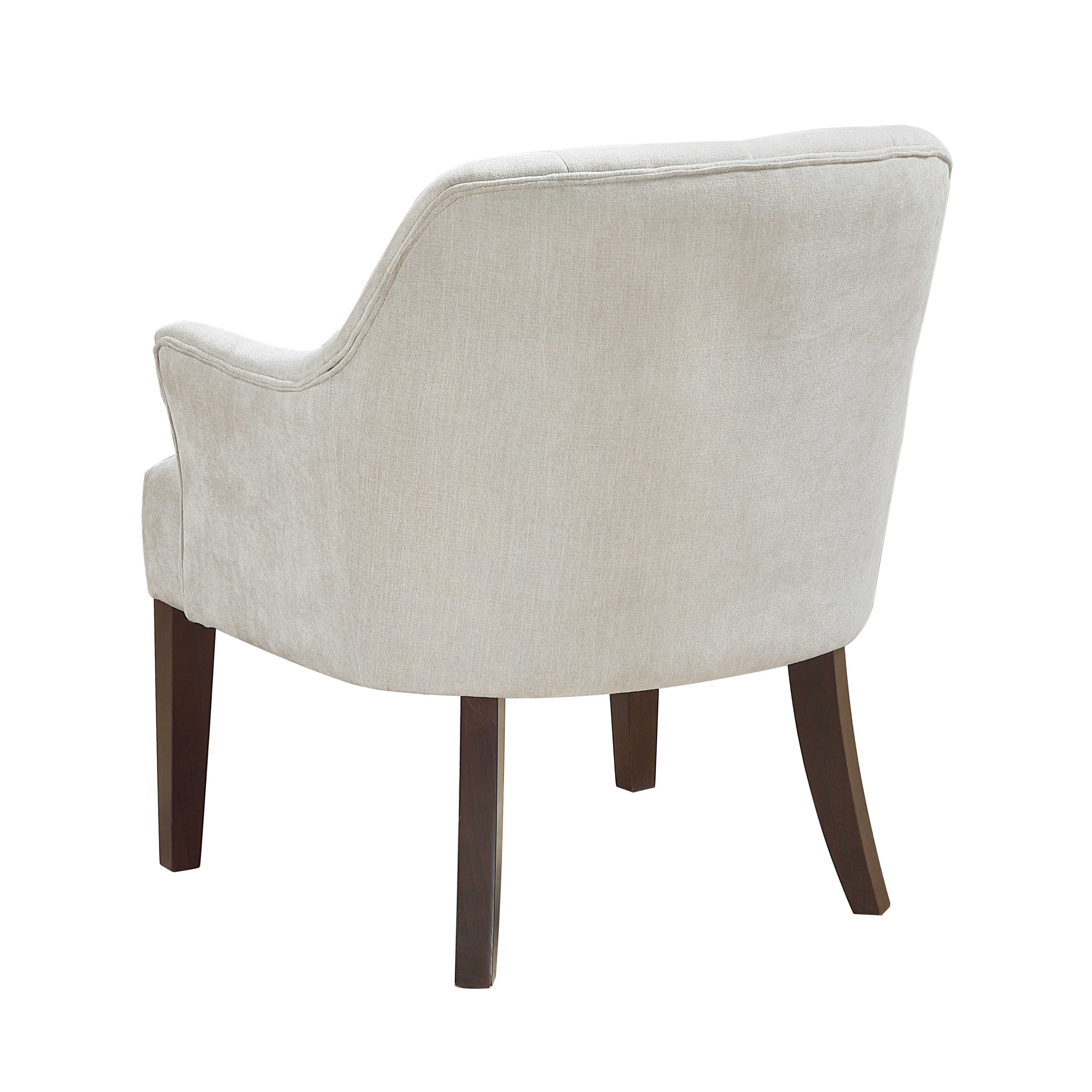 Modern Tufted Back Accent Chair with Wood Legs