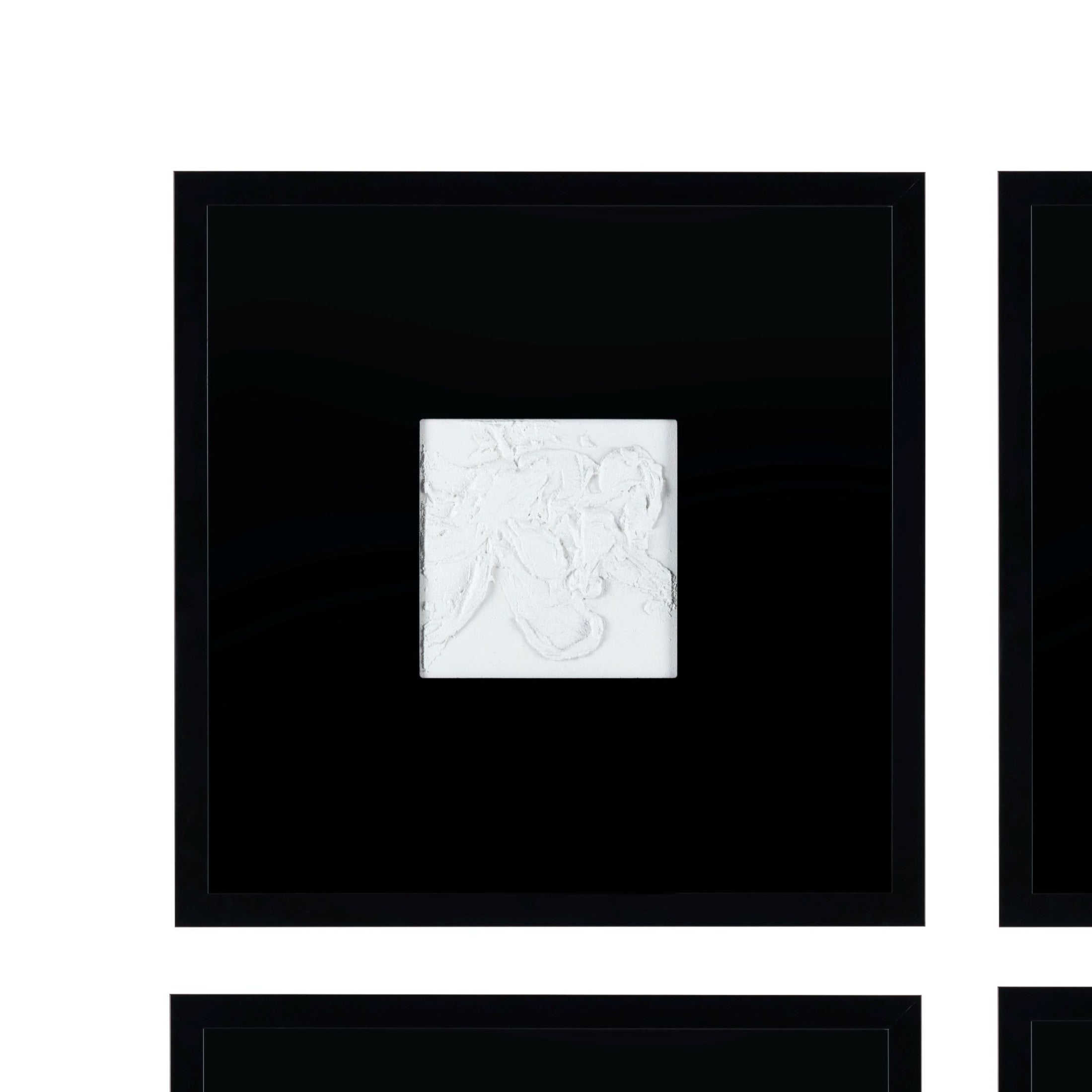 Black and White 4 Piece Framed Wall Art Set