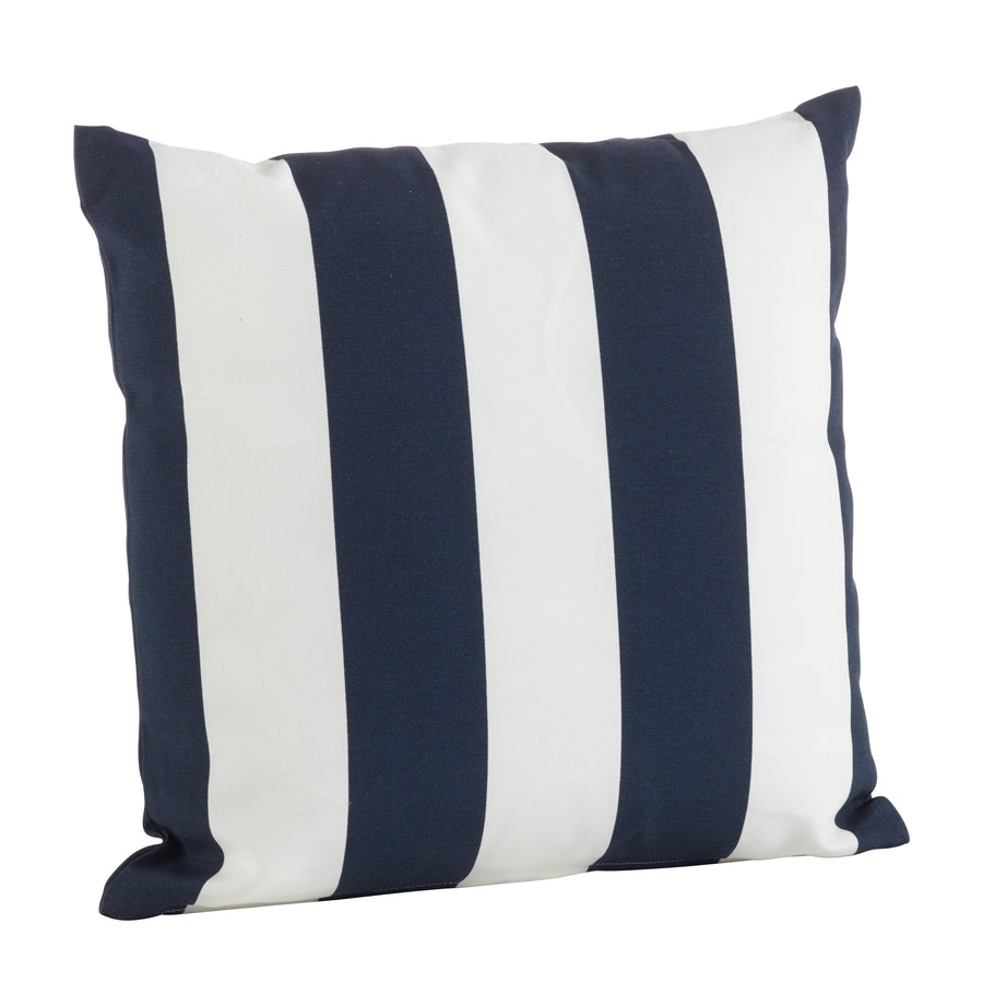 Classic Stripe Indoor/Outdoor Polyester Filled Throw Pillow, 21" x 21"