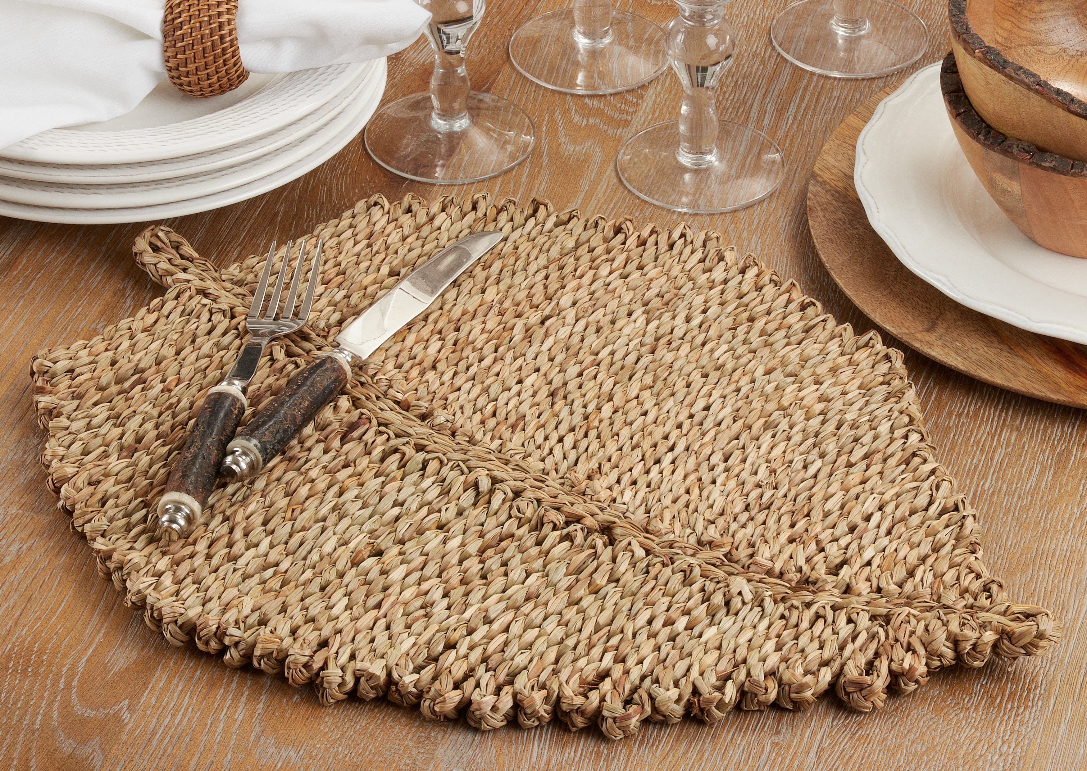 Pier 1 Sea Grass Leaf Placemat - Thumbnail 2